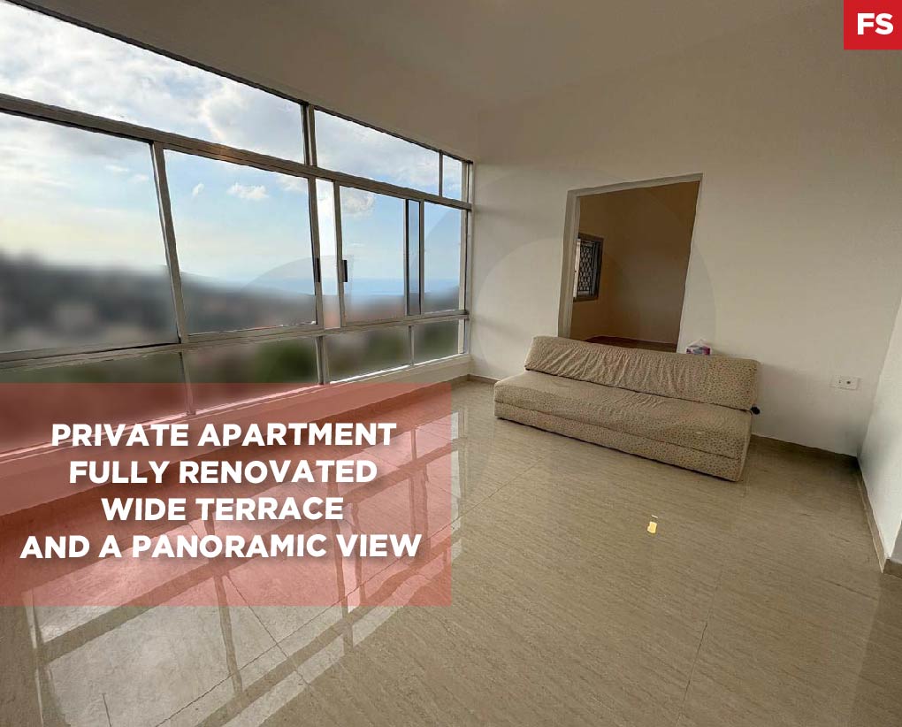 Fully Renovated, Panoramic View, terrace, ain el rihane