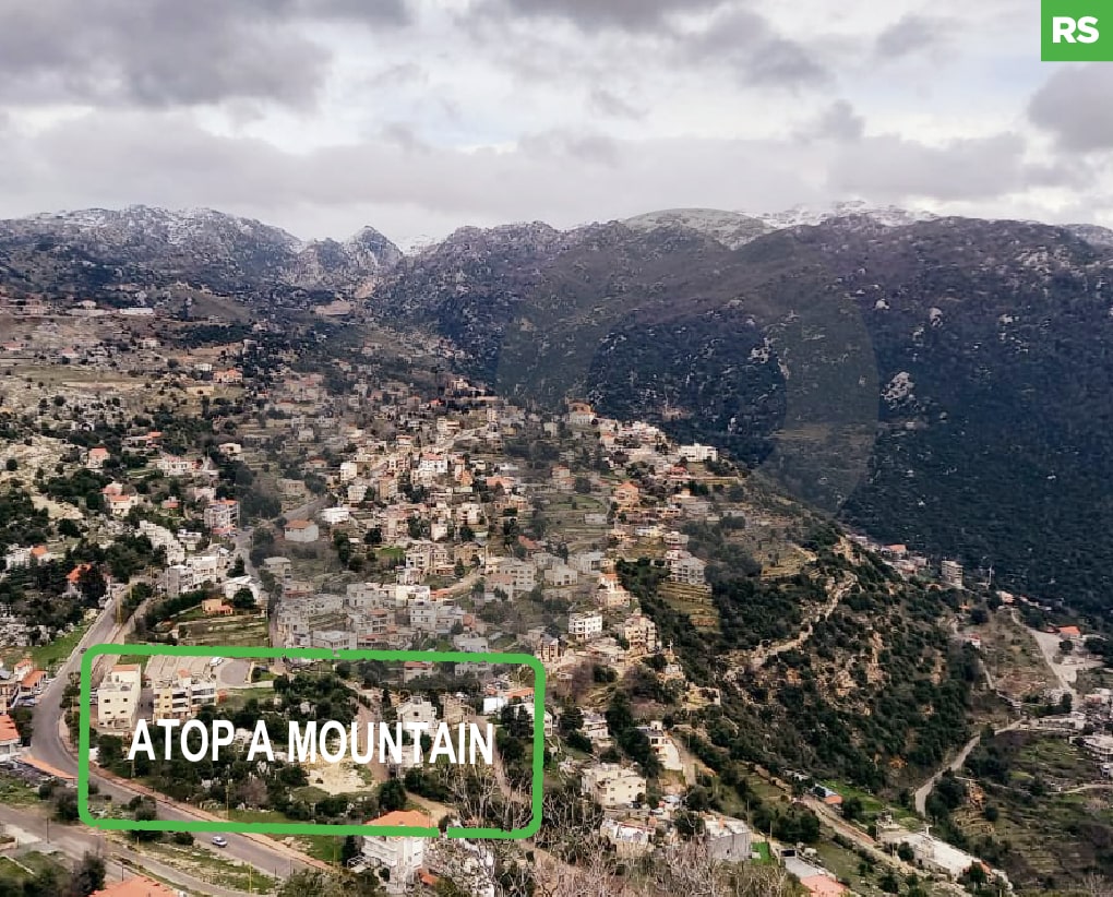 3500sqm in ehmej , atop a mountain, 150$/sqm