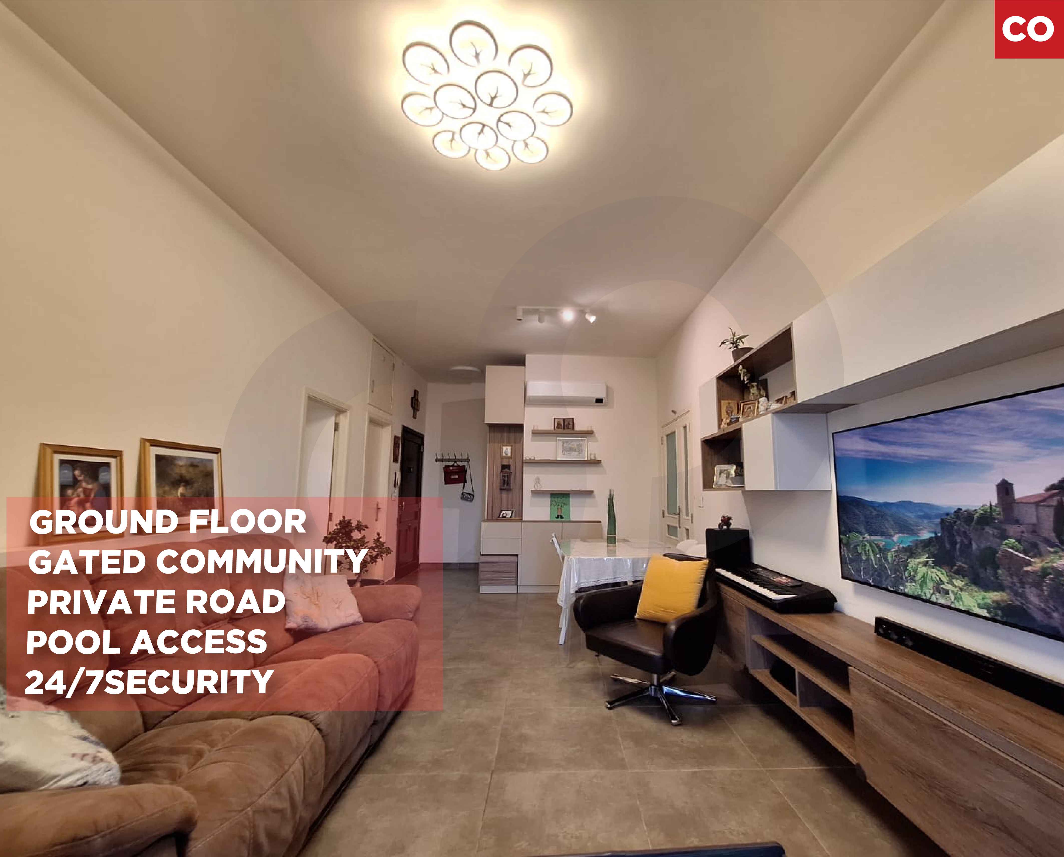 Ground floor/Gated community/Private road IN BOUAR !