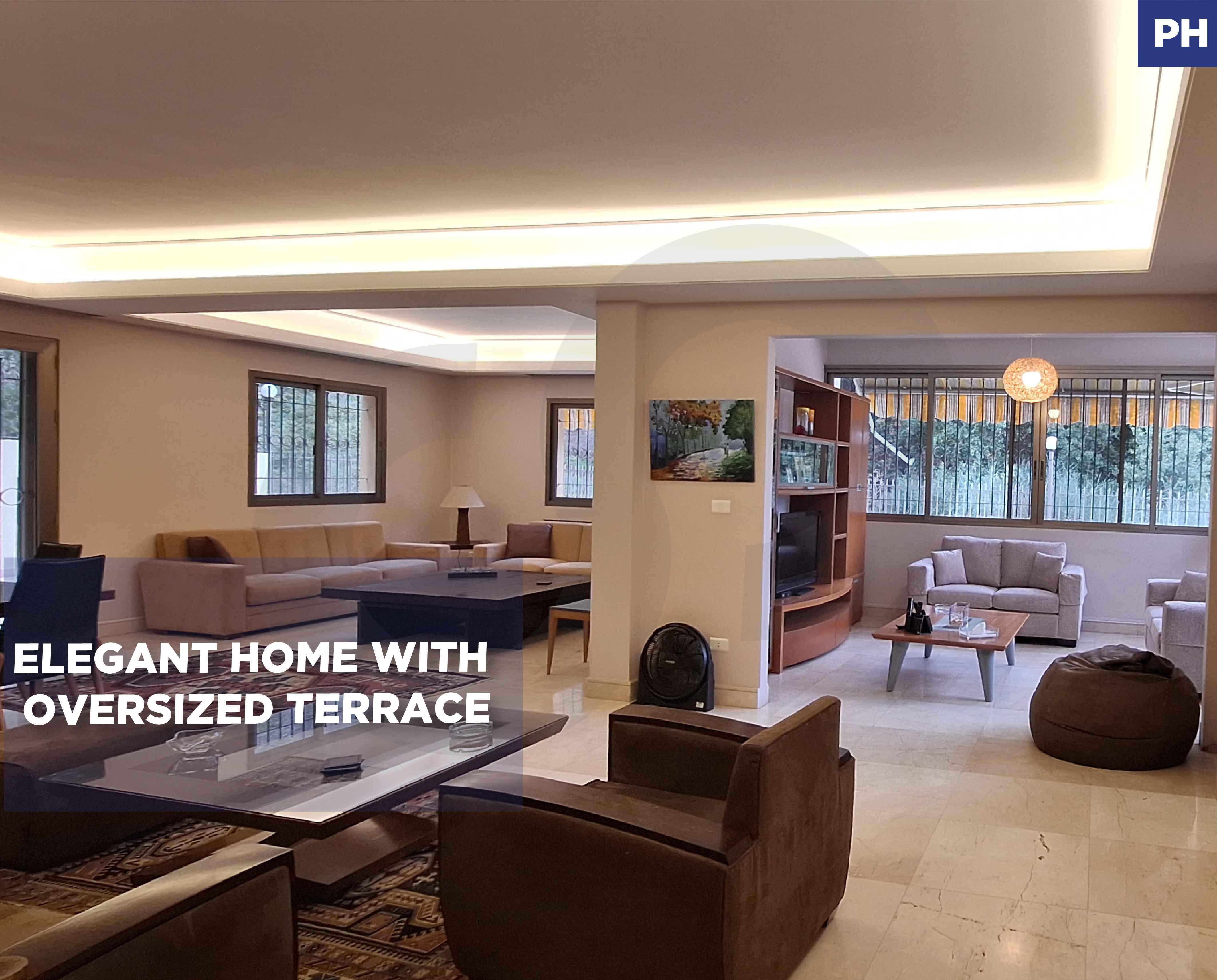 AIN SAADEH Elegant- Spacious/Huge Terrace /Calm Area !