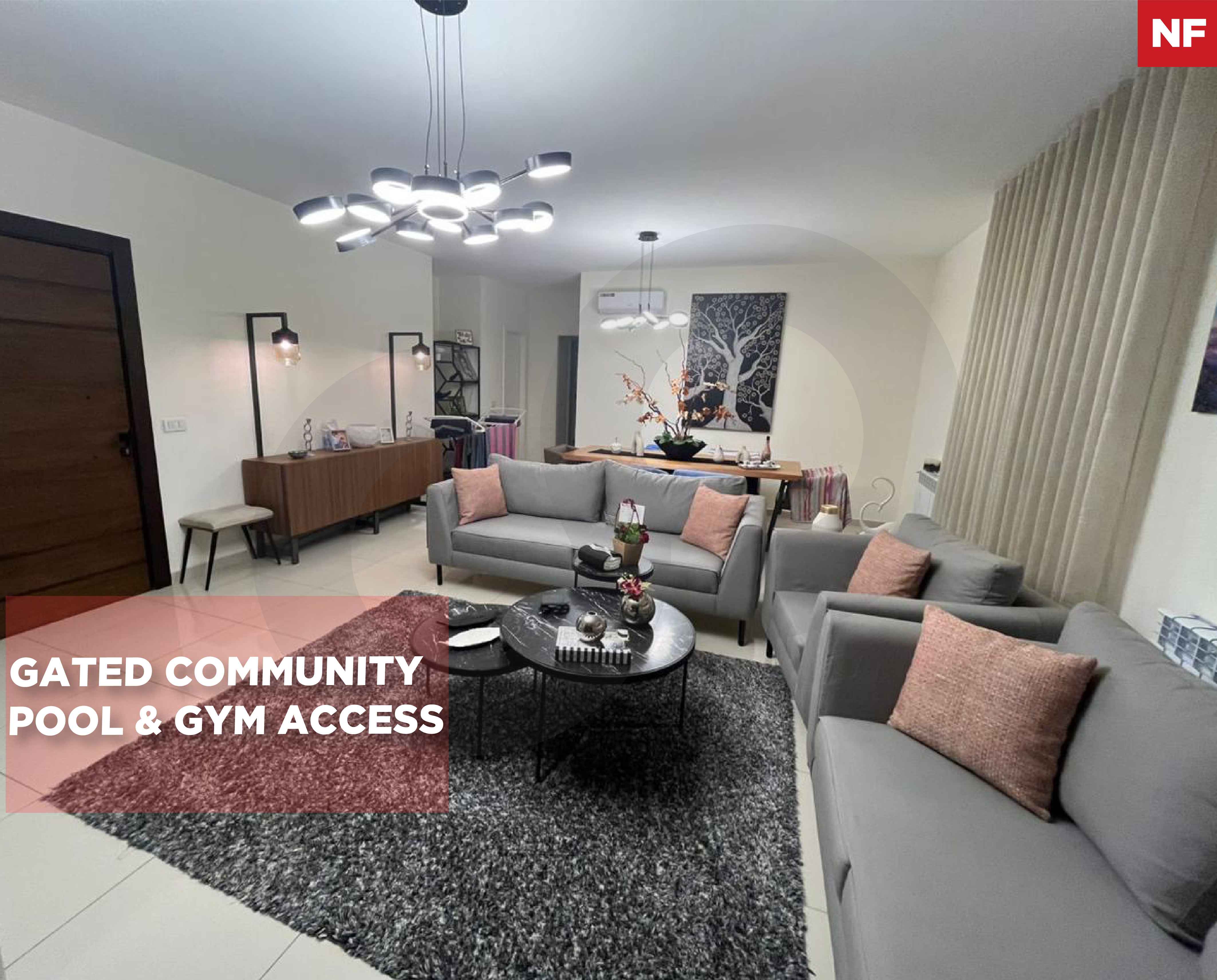 Elevator/heater/pool/gym/24/7 security/Ballouneh