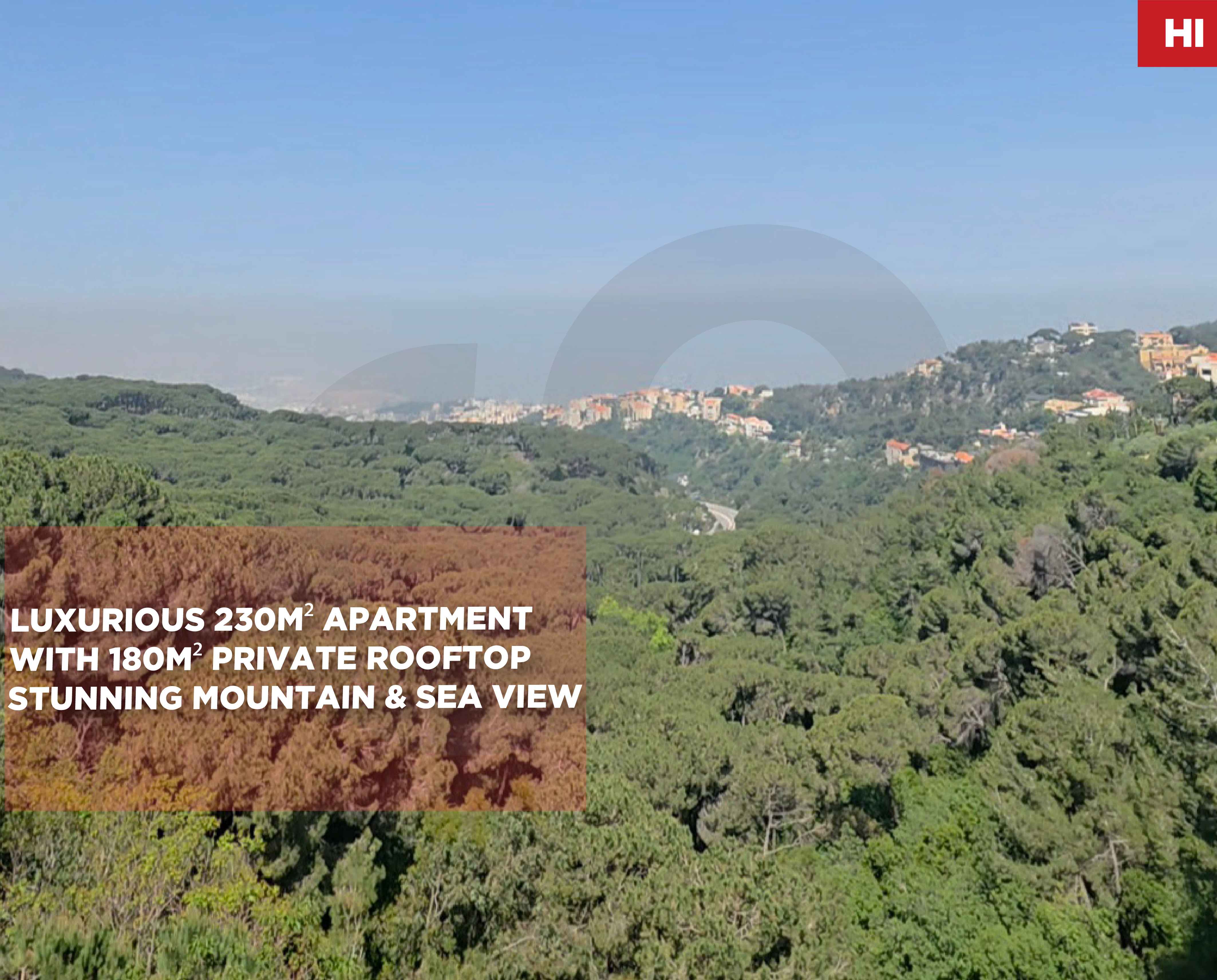 unobstructed sea and mountain views/Broummana