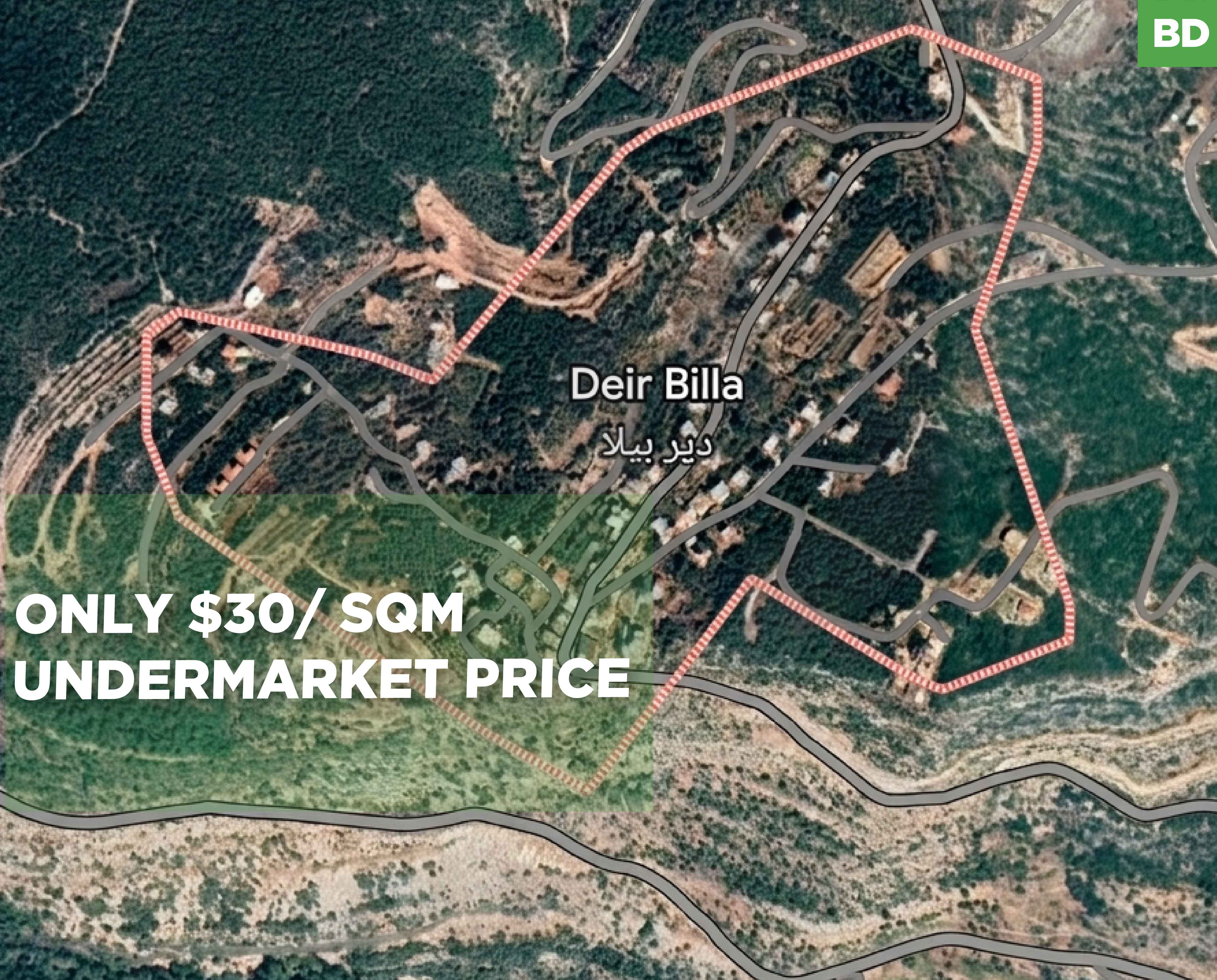 PRIME LAND/ beautiful view/zoning 25/50/DeirBilla Koura — photo 1