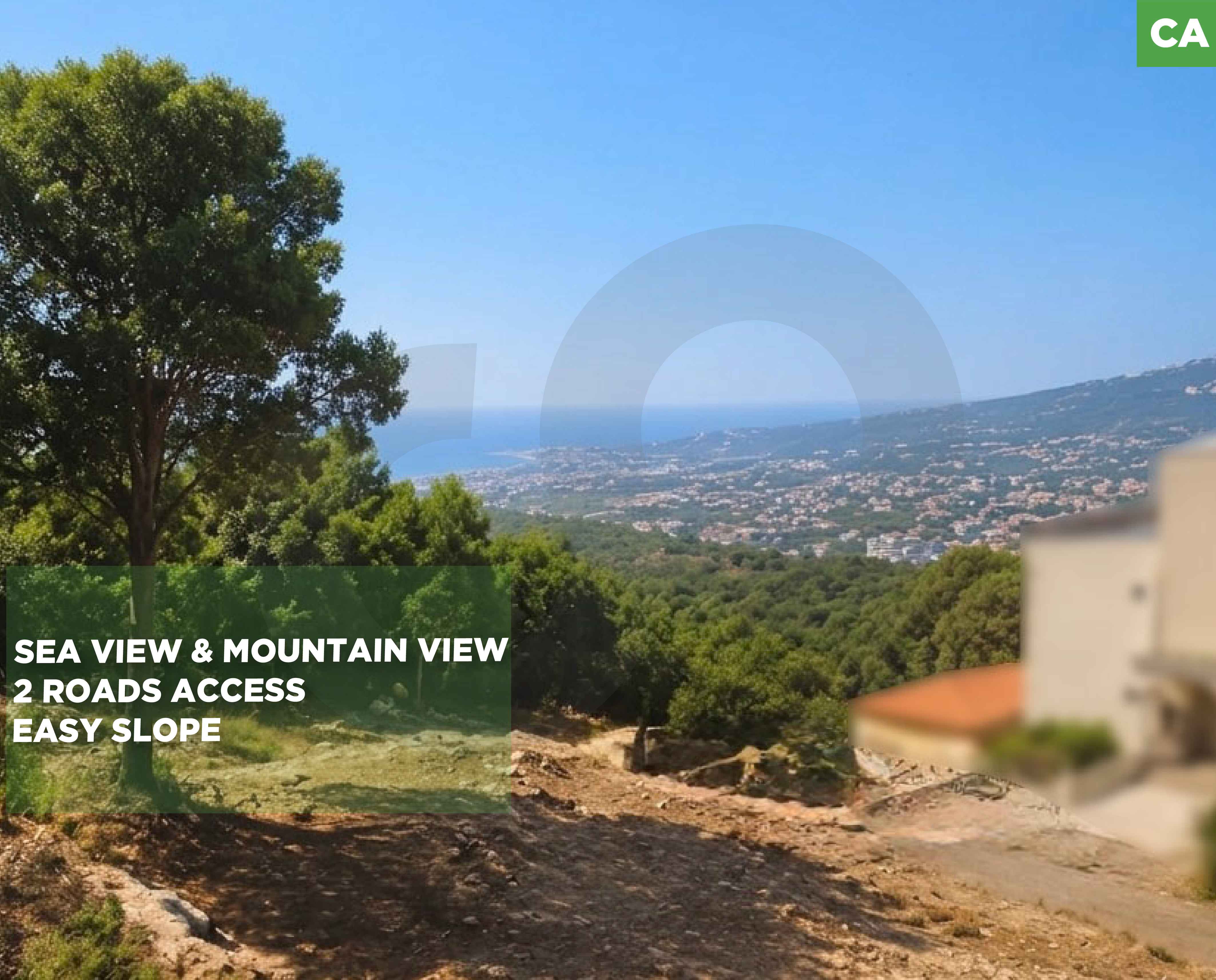 LAND/Ghedras |,KESEROUAN/ Easy slope | Sea and mountain view