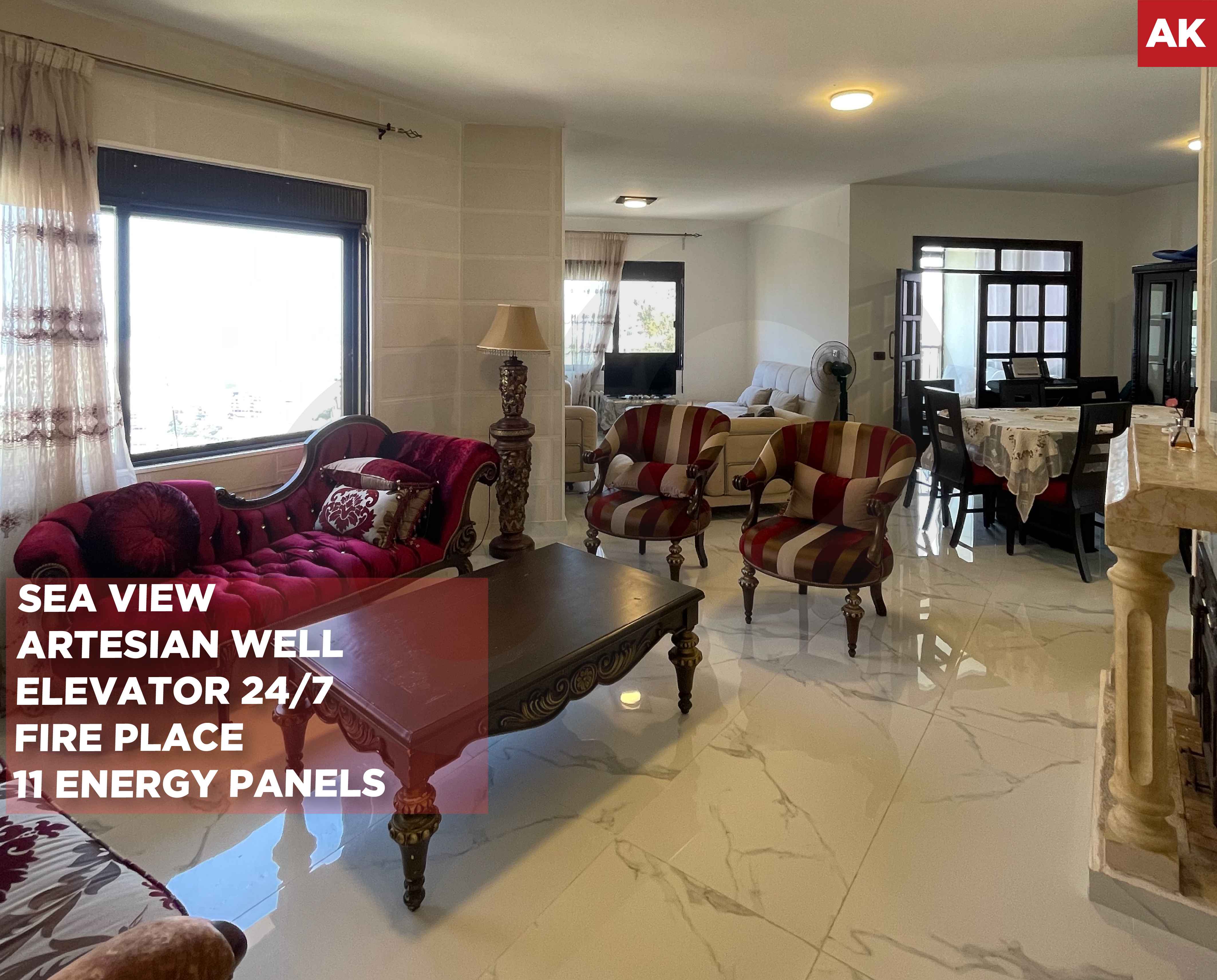 PEACEFUL RESIDENTIAL ENVIRONEMENT/ Stunning Sea View/Bchamoun – Madaris/ALEY