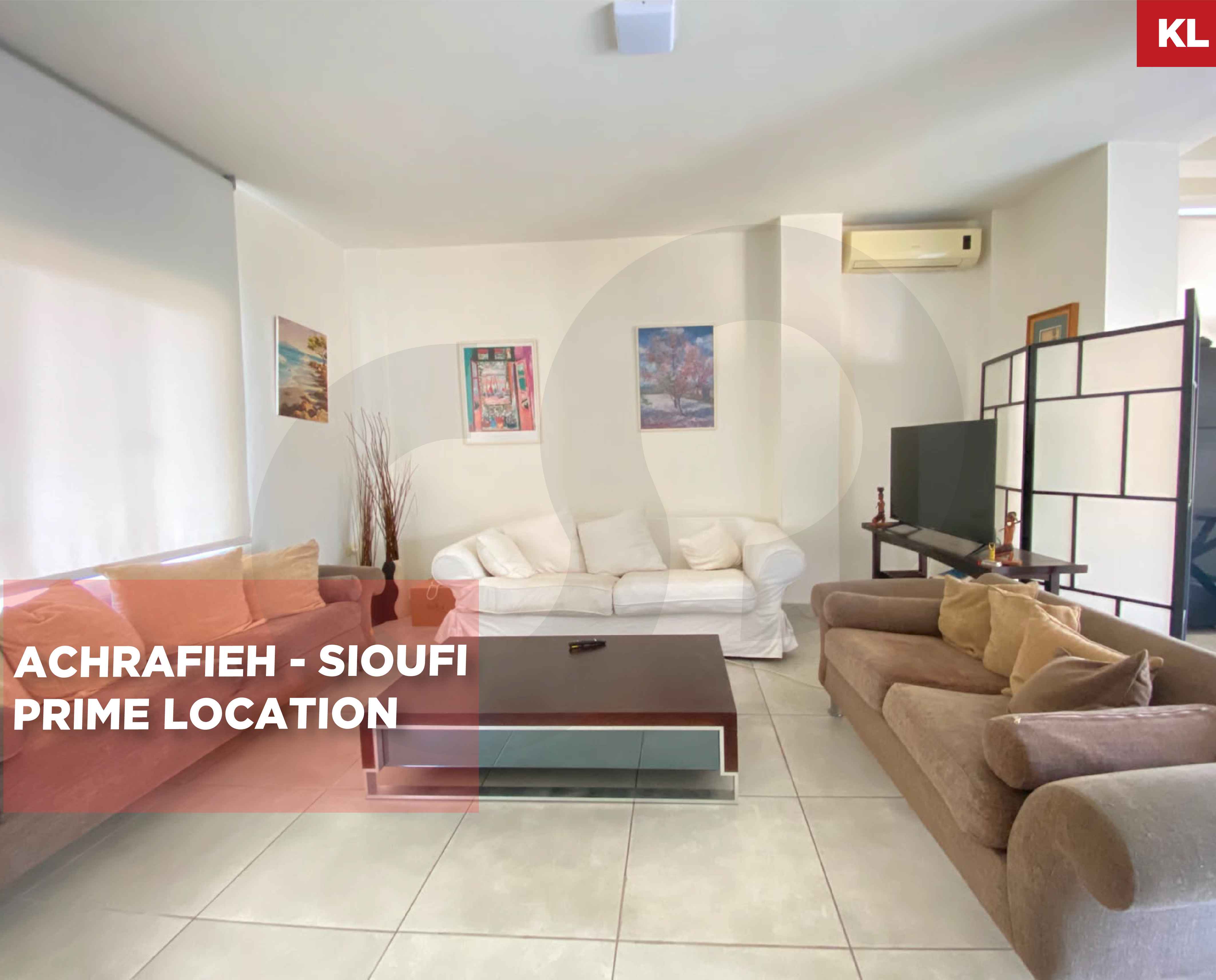 RENOVATED/modern finishes/well-maintained building/QUIET STREET/SIOUFI,BEIRUT