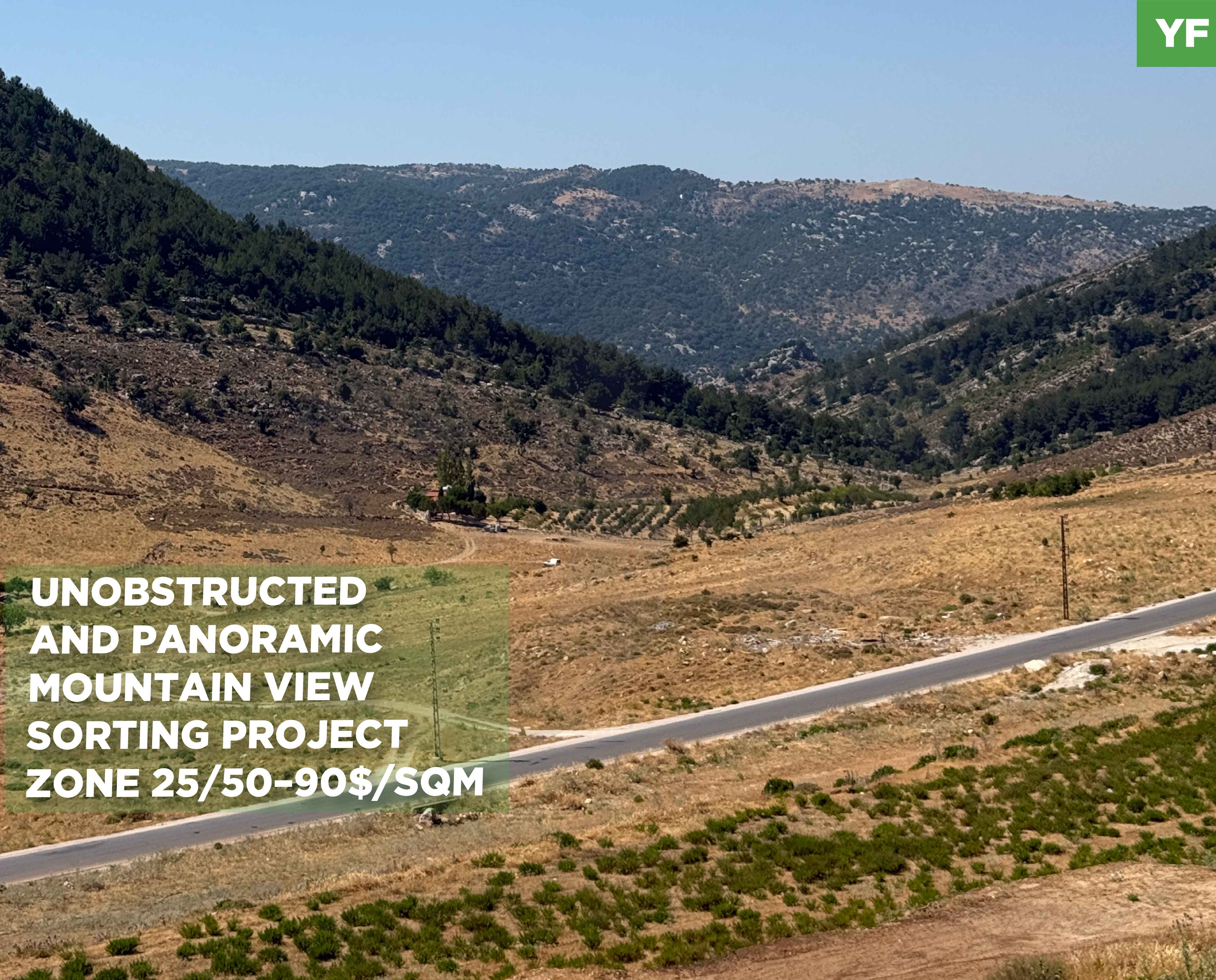 LAND/ 25/50 building ratio/kfarhouna,JEZZINE /-panoramic view