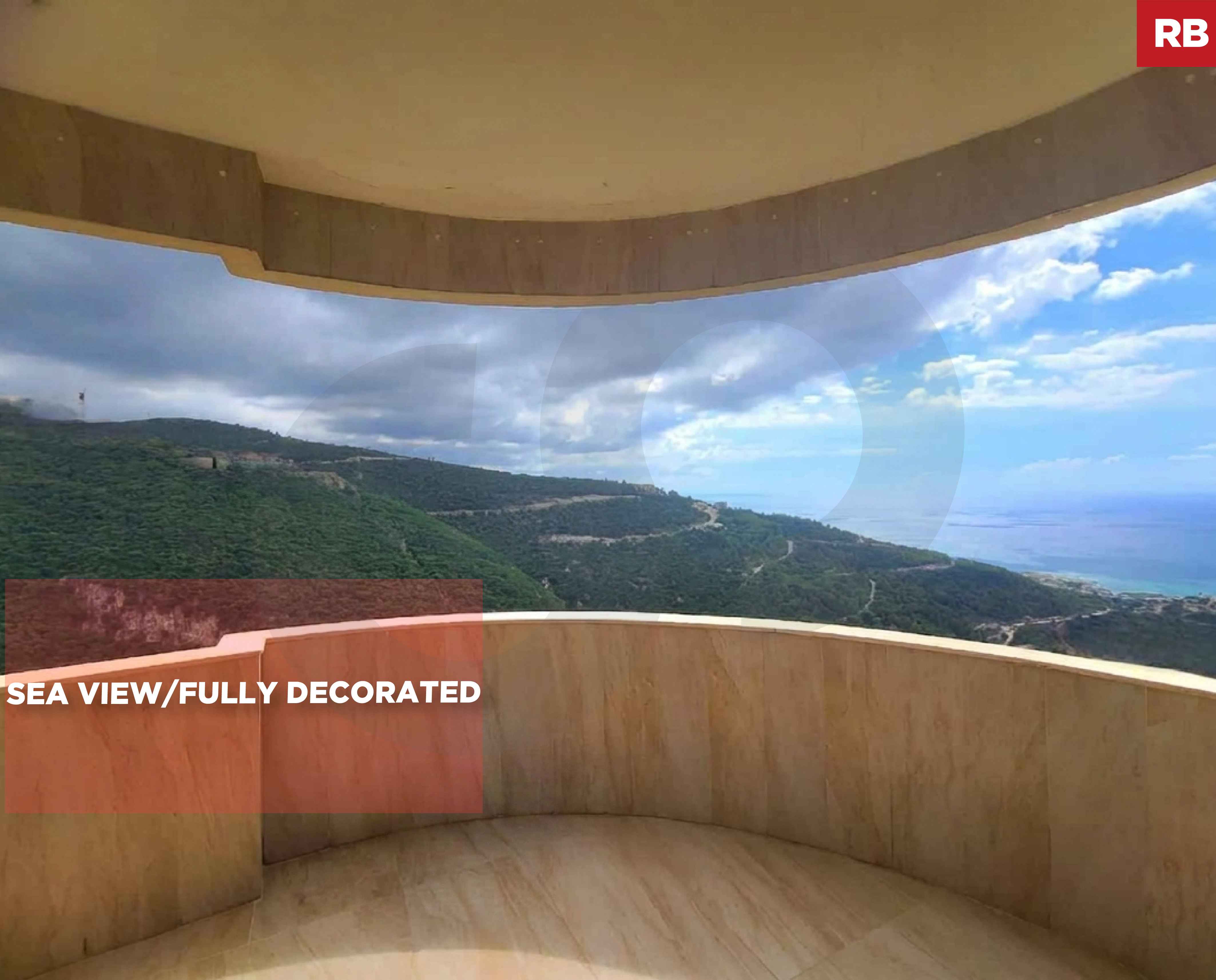 Fully decorated/ breathtaking panoramic views/prime location/BLAT,JBEIL
