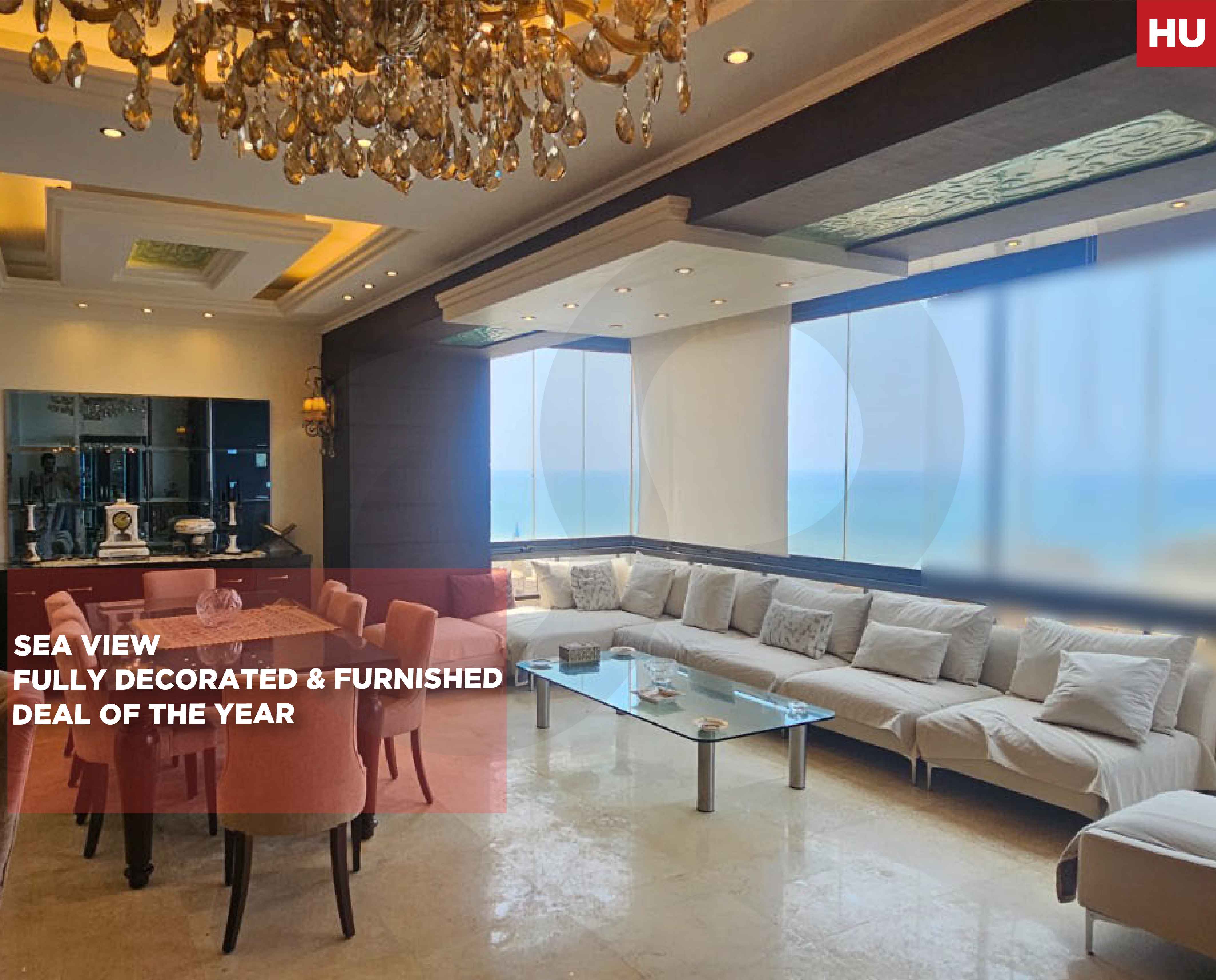 High Floor/Sea View/Brand-new/decorated & furnished/jnah-RAMLET EL BAYDA/BEIRUT