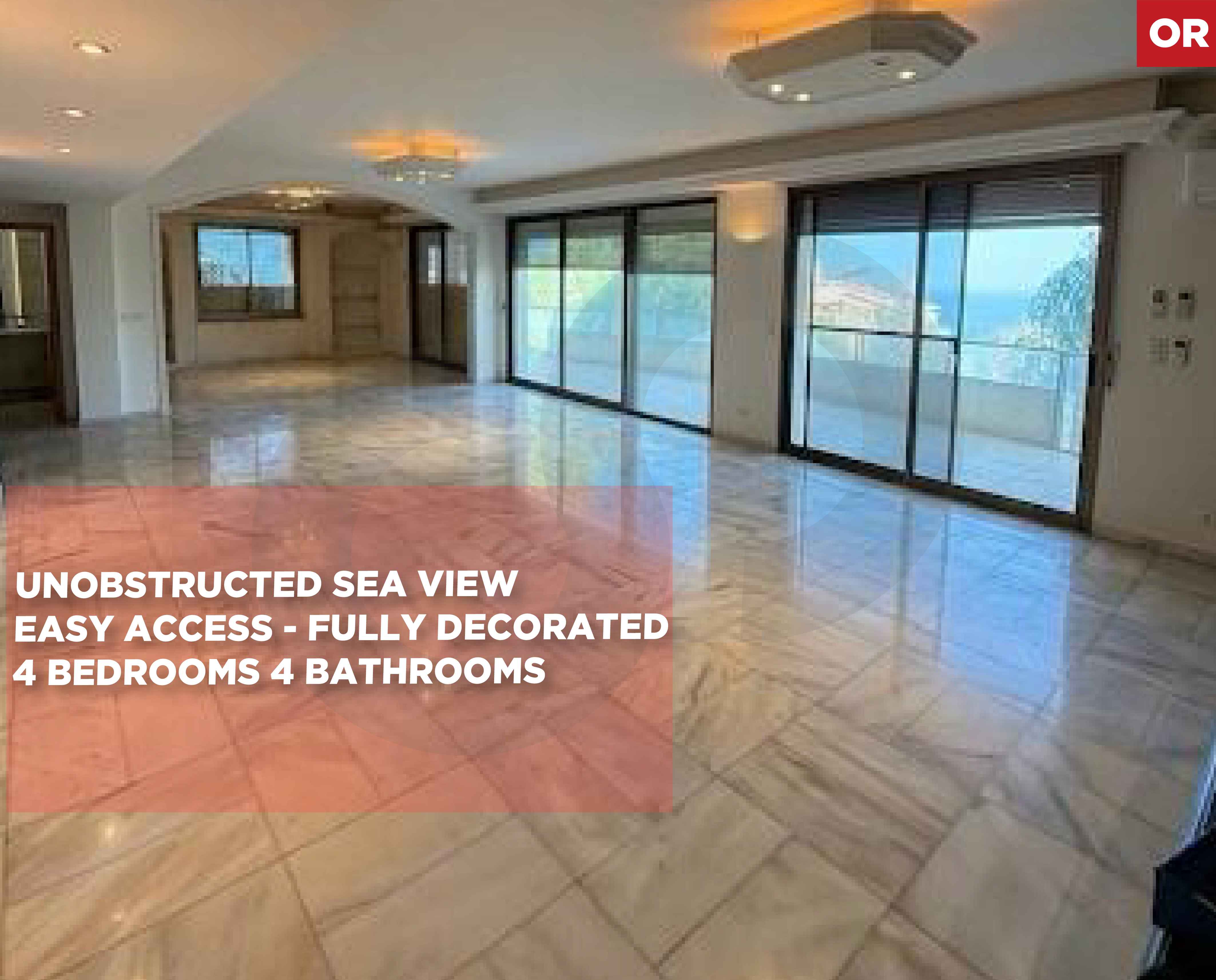 Unobstructed sea view easy access/DAWHET EL HOSS,ALEY