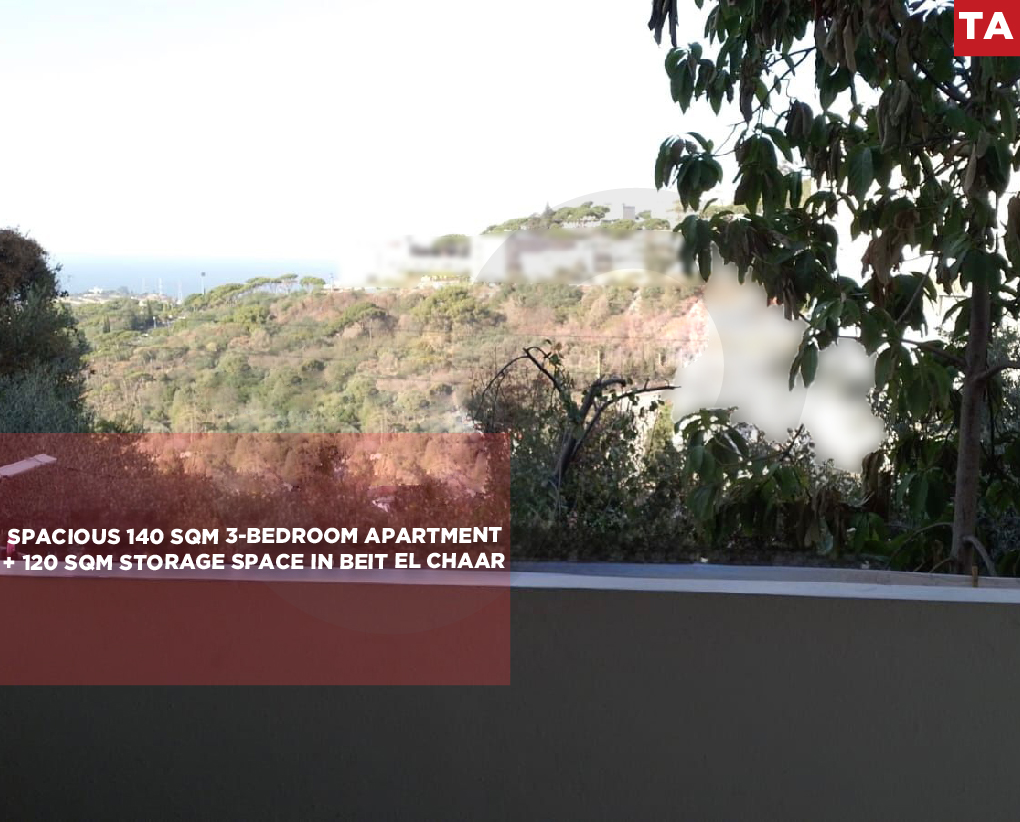 Spacious 140 sqm 3-Bedroom Apartment + 120 sqm Storage Space in Beit El Chaar