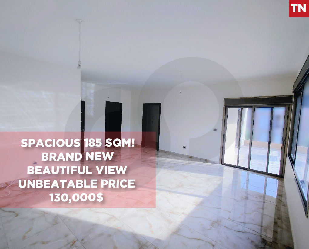 Spacious 185 SQM Apartment for Sale – living room–salon- Big Balconies – Beautiful View – Only 130,000$