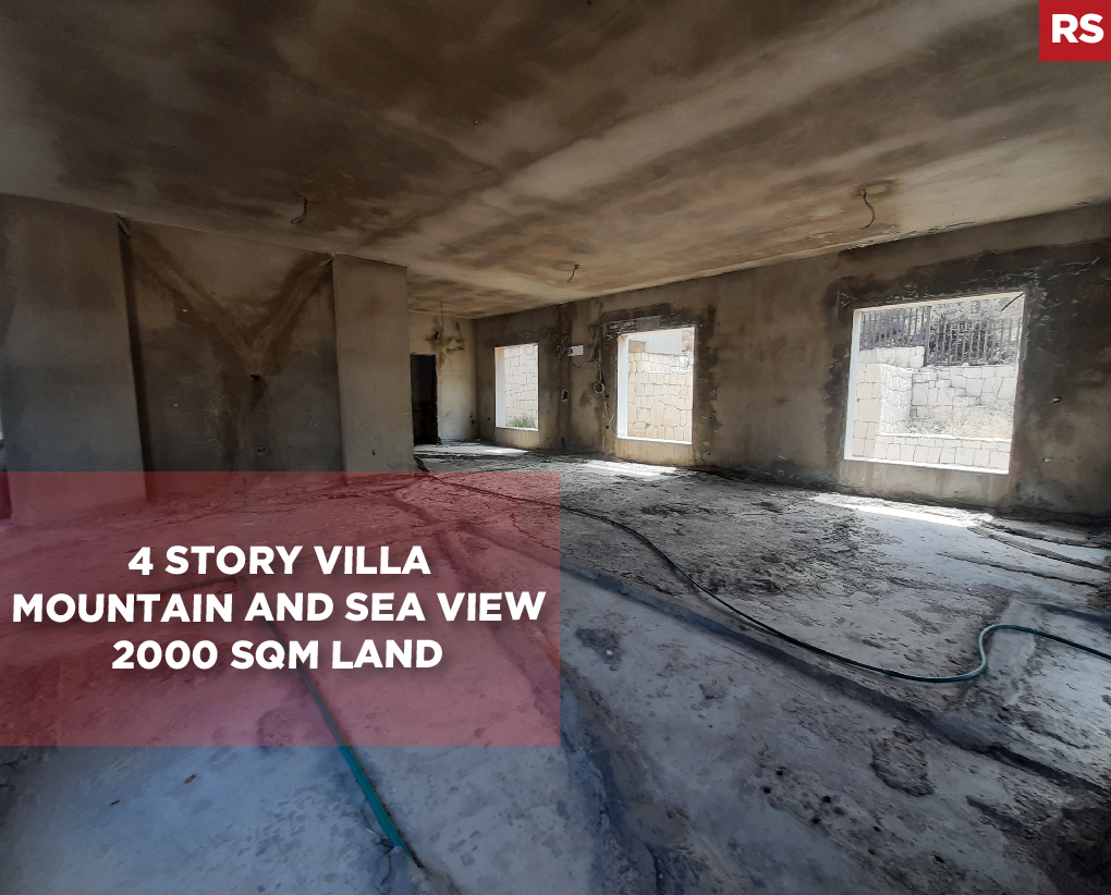 Mountain and sea view, 4 story villa, jbeil, halat — الصورة 1