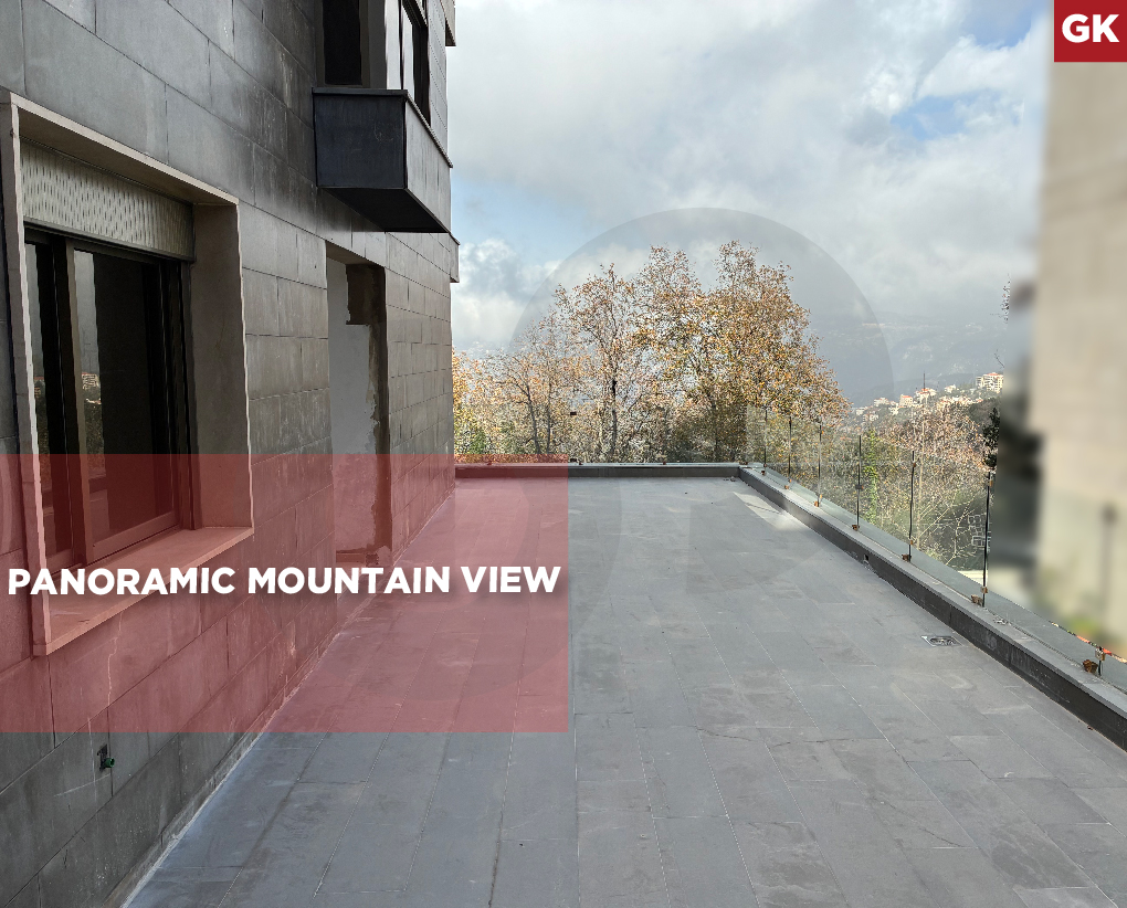Mountain view, terrace, covered parking, Bikfaya