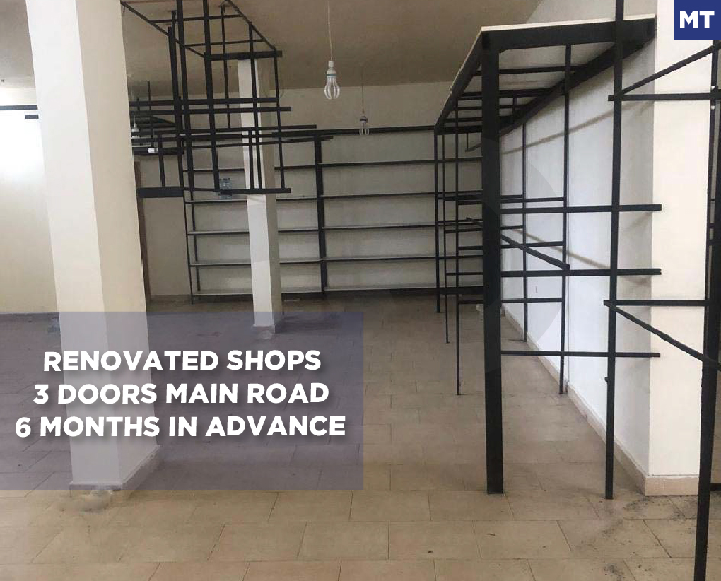 3 doors main road, newly renovated, zgharta