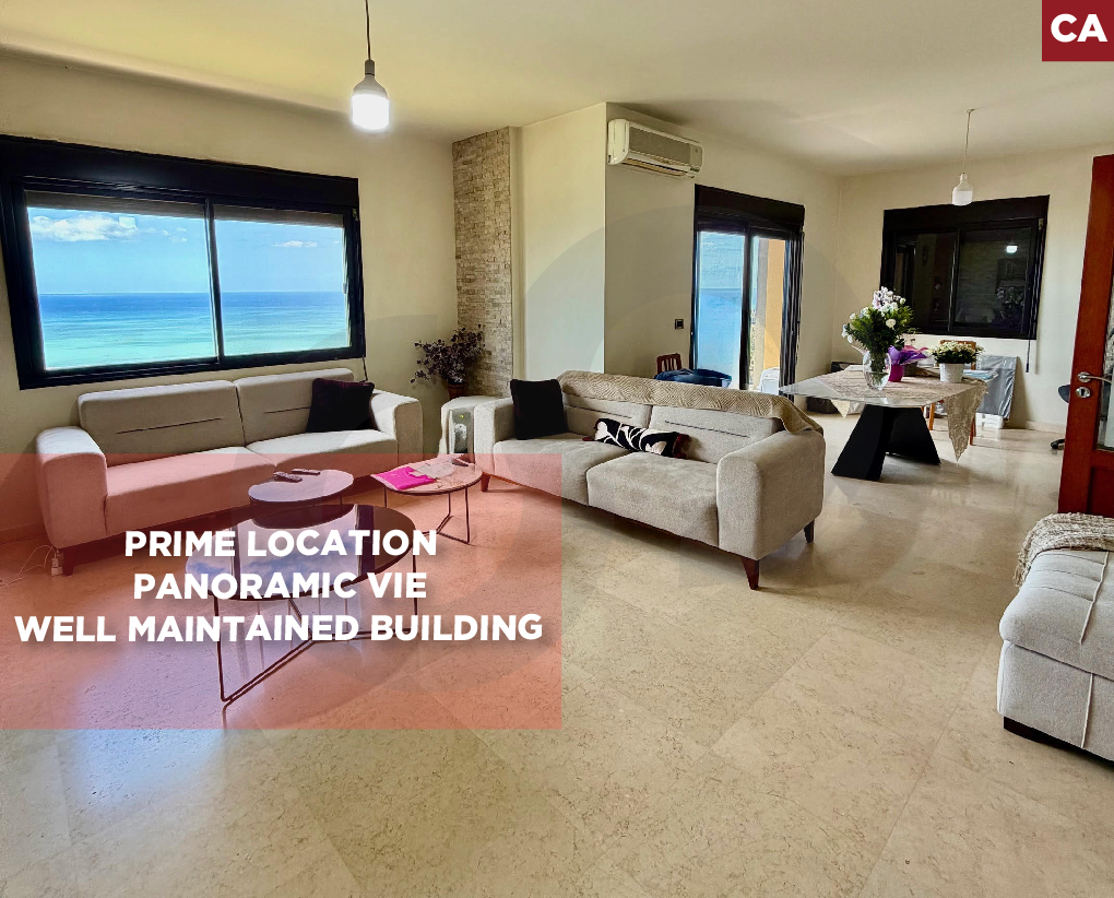 parking, 3 balconies, sea view, Kfaryassine