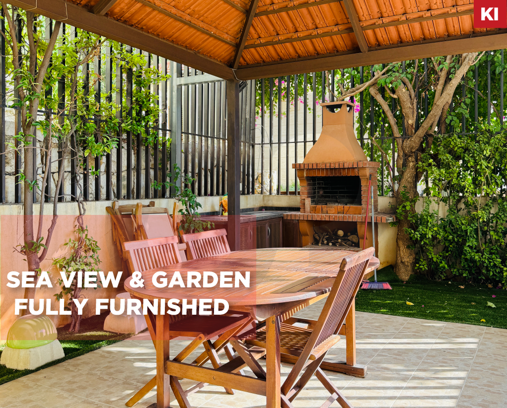 Sea View & Garden , Fully Furnished ,kfarhbab