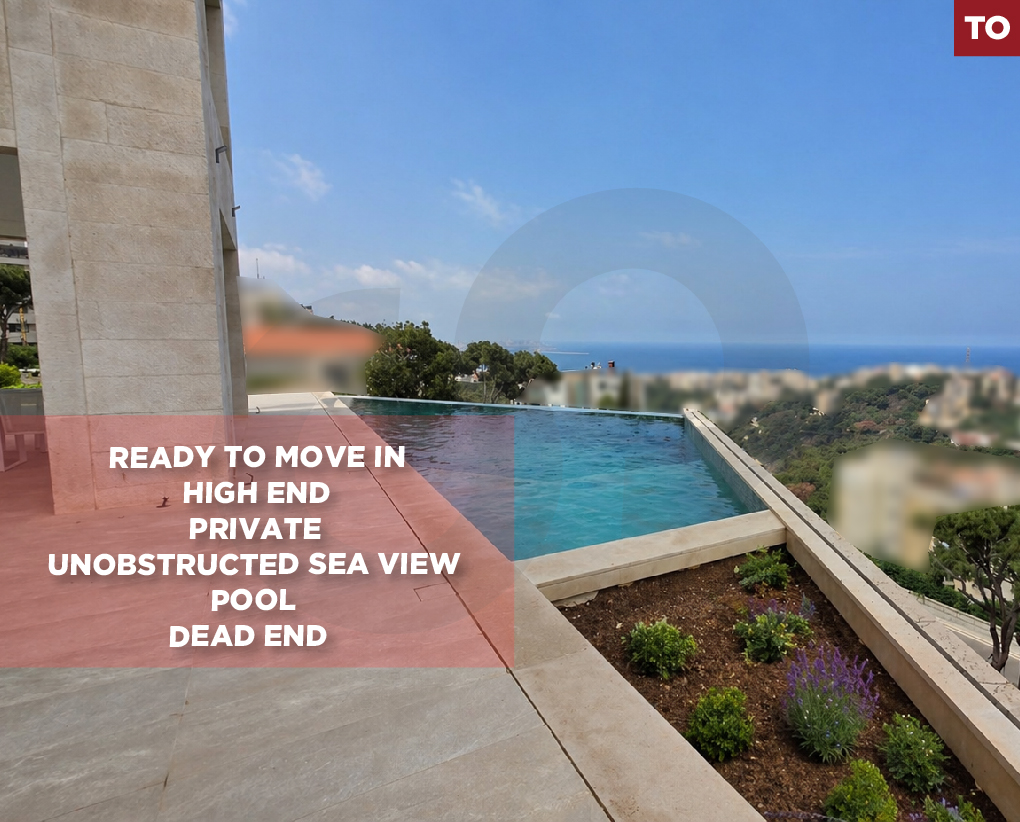 unobstructed sea view, prime location,Mtayleb, Metn