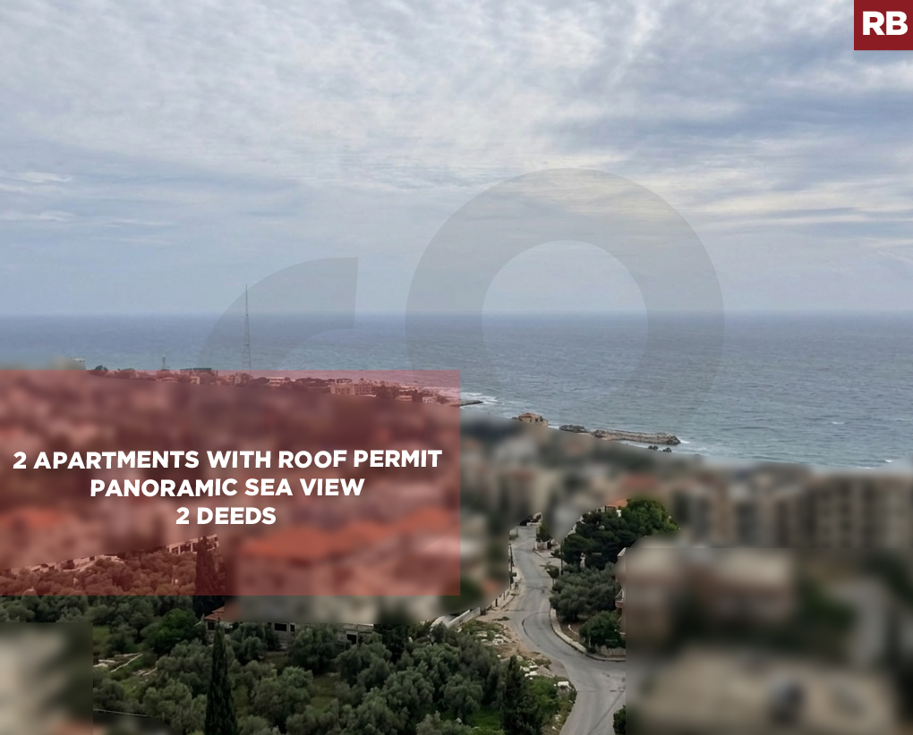 Panoramic Sea View, 2 apartments, jbeil, Jeddayel
