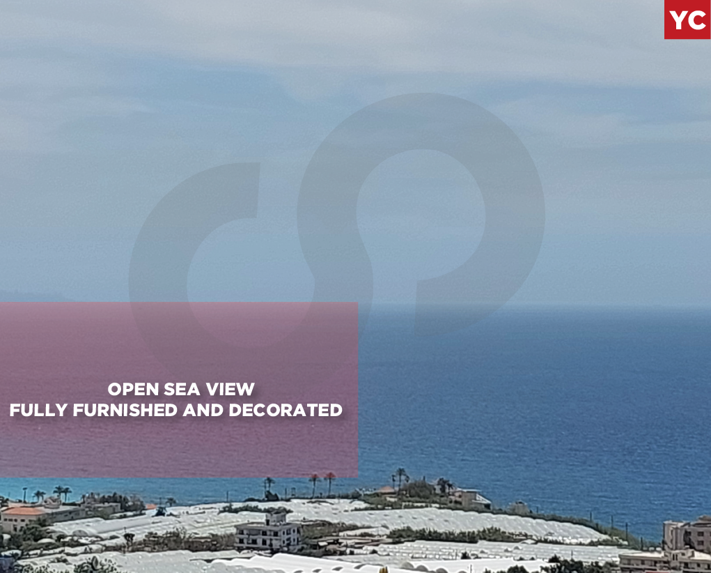 Open sea view, Fully furnished, Amchit-Jbeil
