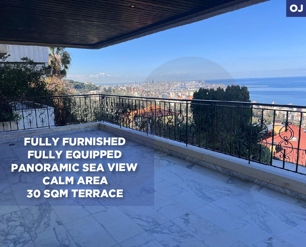 Panoramic sea view, terrace, metn, bsalim