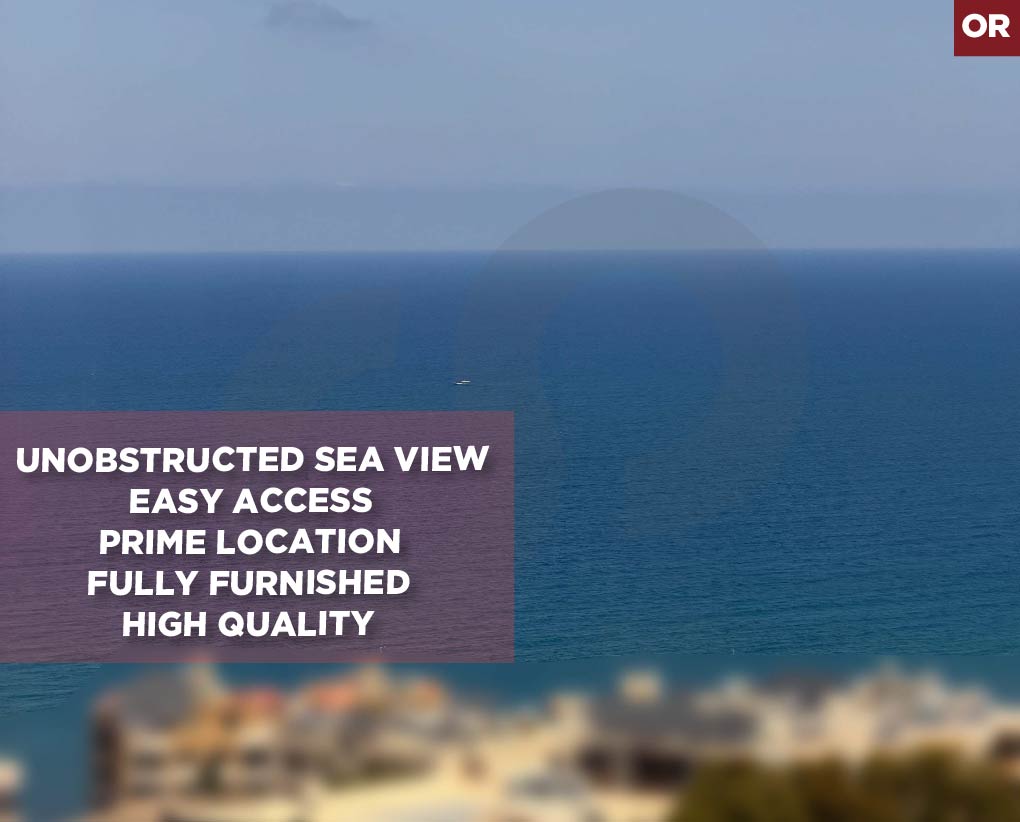 unobstructed sea view, furnished, prime location, dawhet el hoss