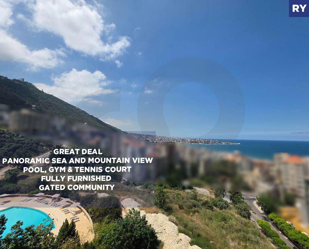 sea, mountain view, pool, garden, prime area, keserouan, sahel alma