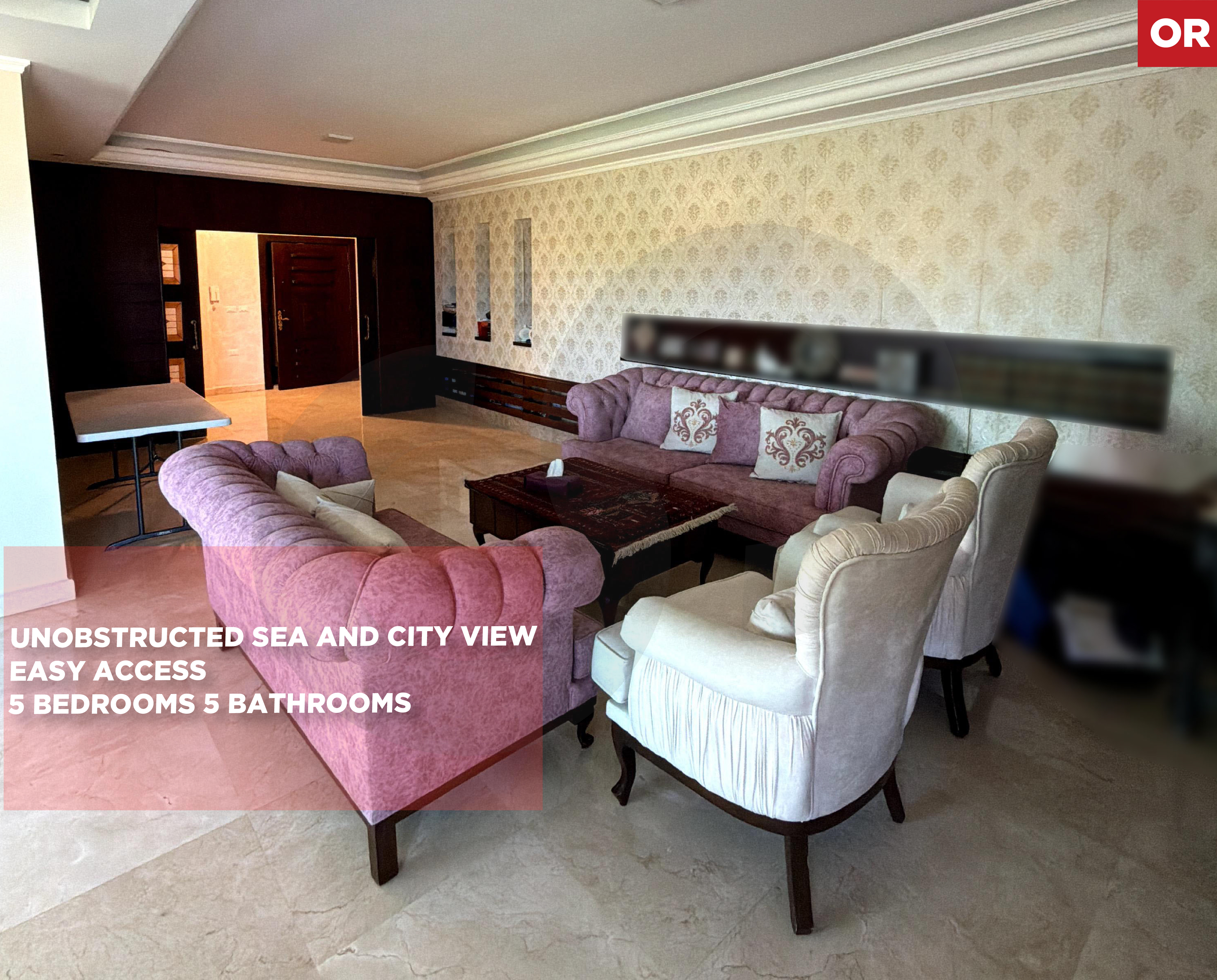 PRIME LOCATION/Easy access/unobstructed sea and city view/DAWHET EL HOSS,ALEY