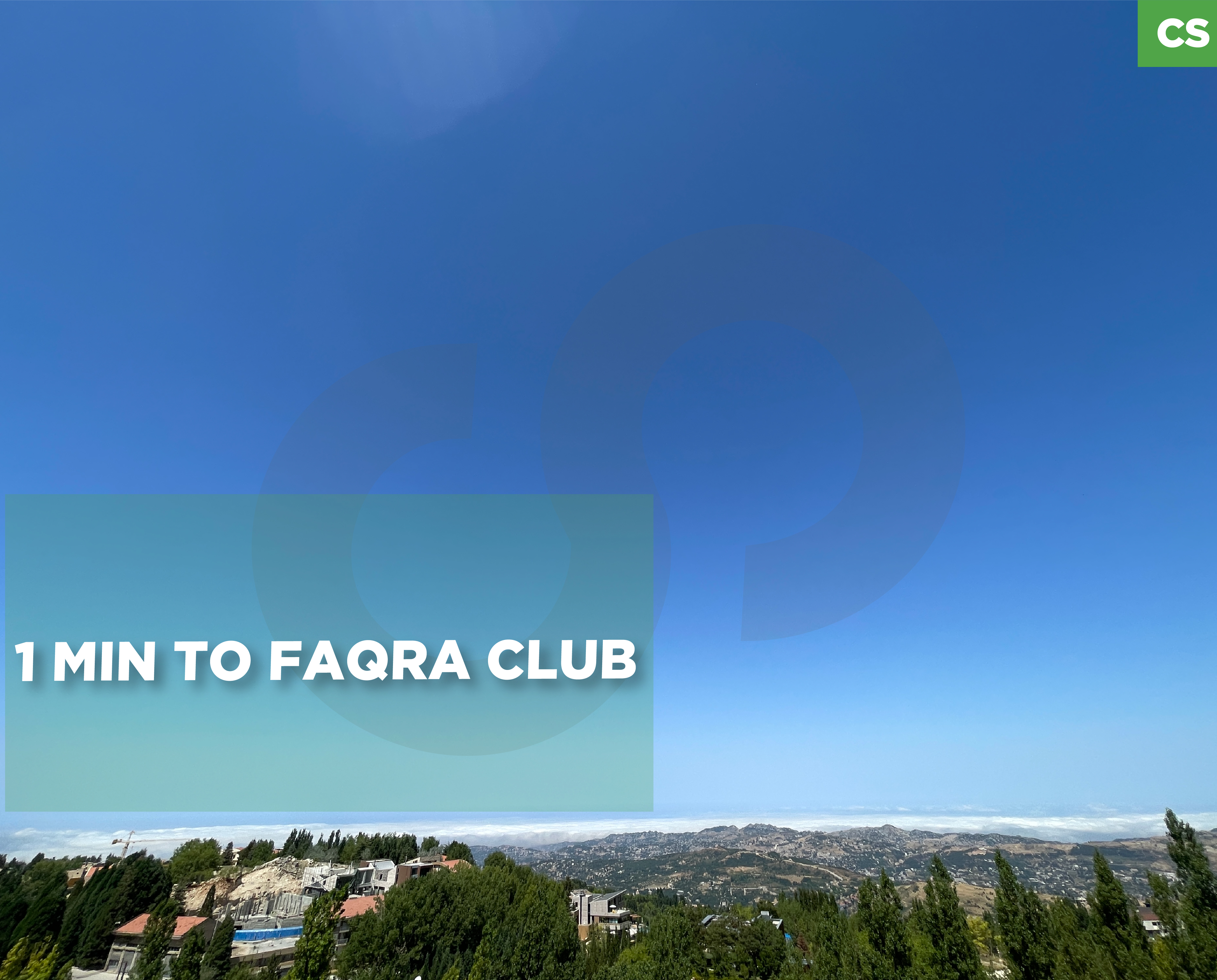 LAND/ located just 1 minute from Faqra Club