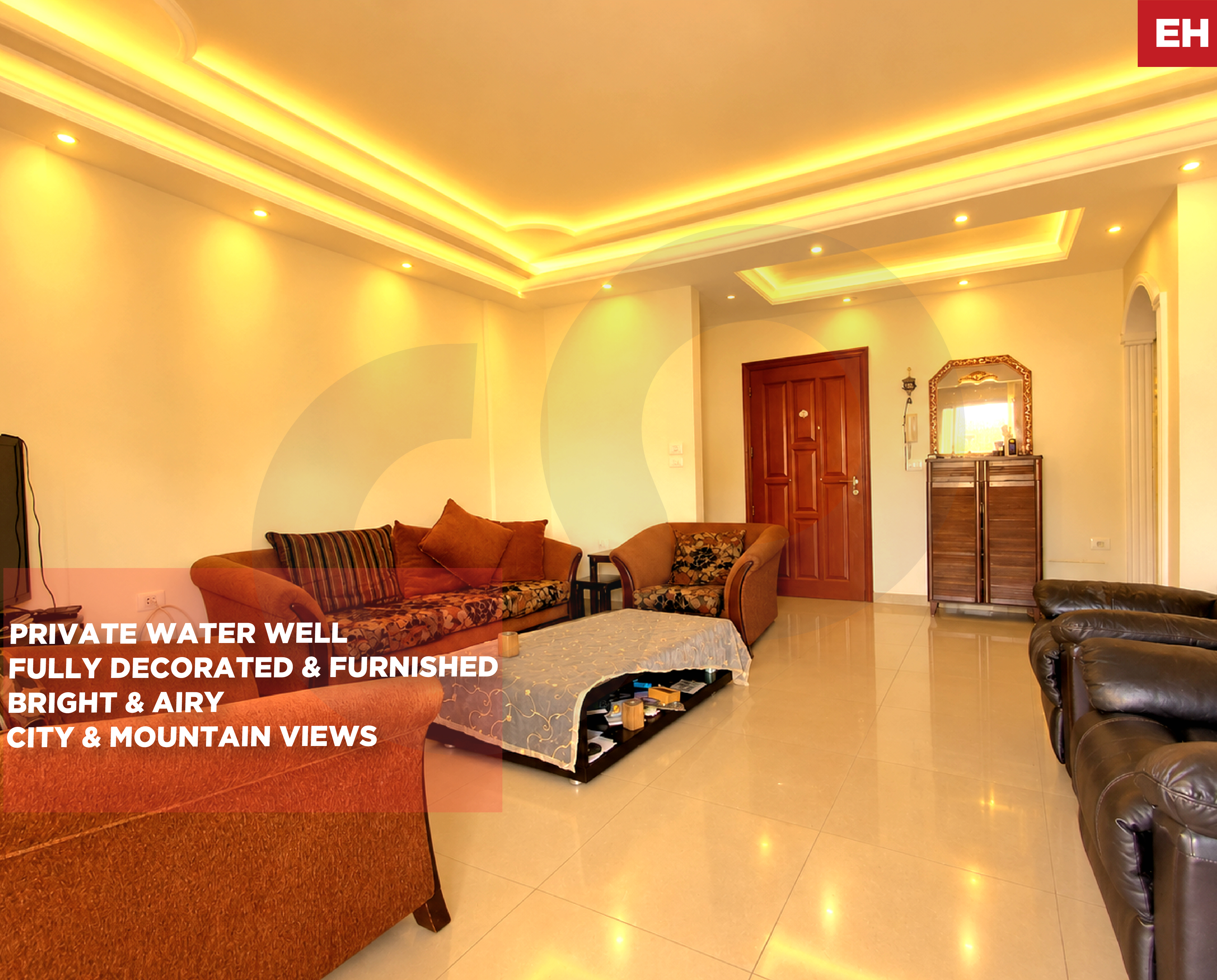 Fully Decorated & Furnished/City & Mountain Views/BAOUCHRIE,METN