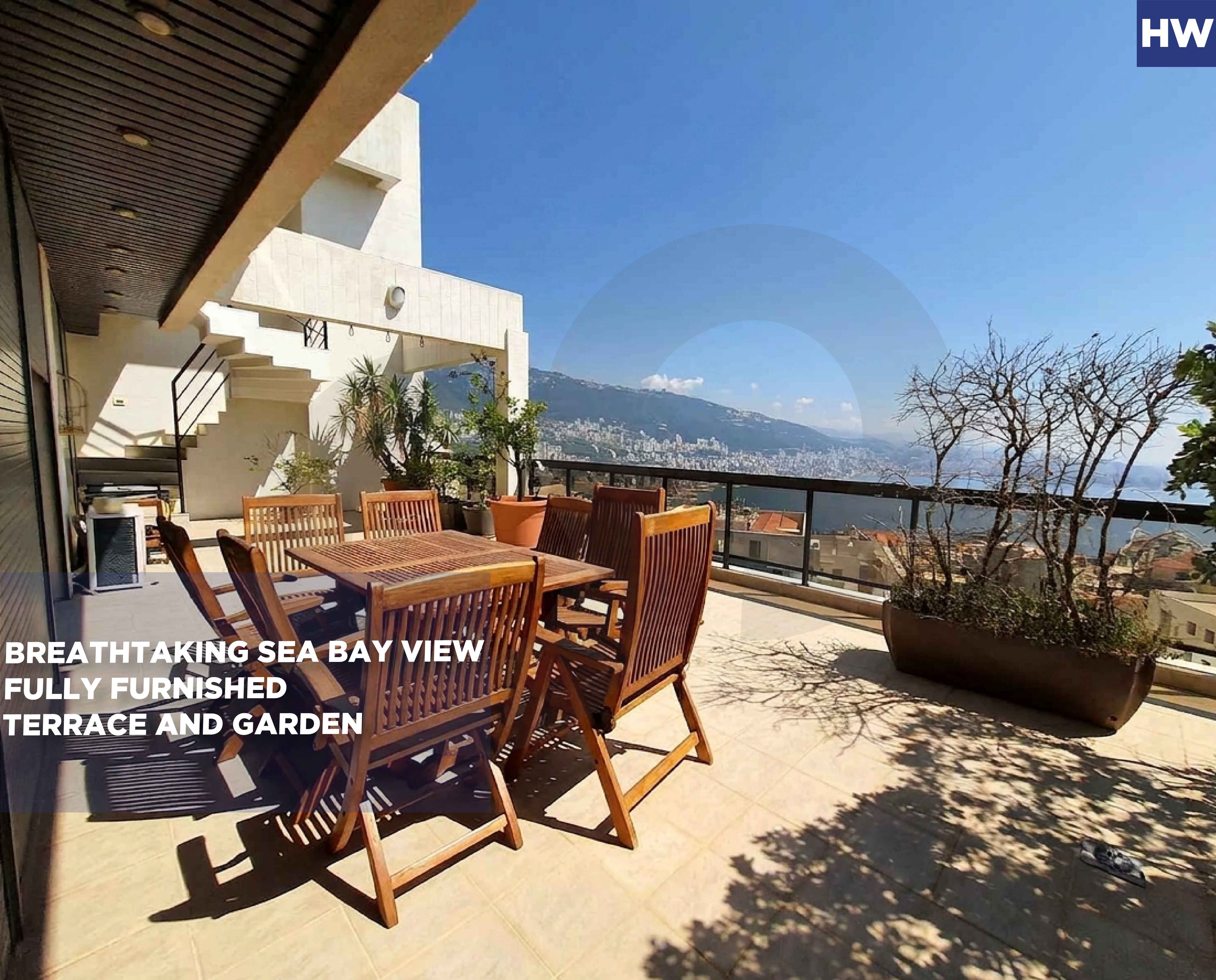 DUPLEX/FULLY FURNISHED/sea and mountain view/ADMA,KESEROUAN