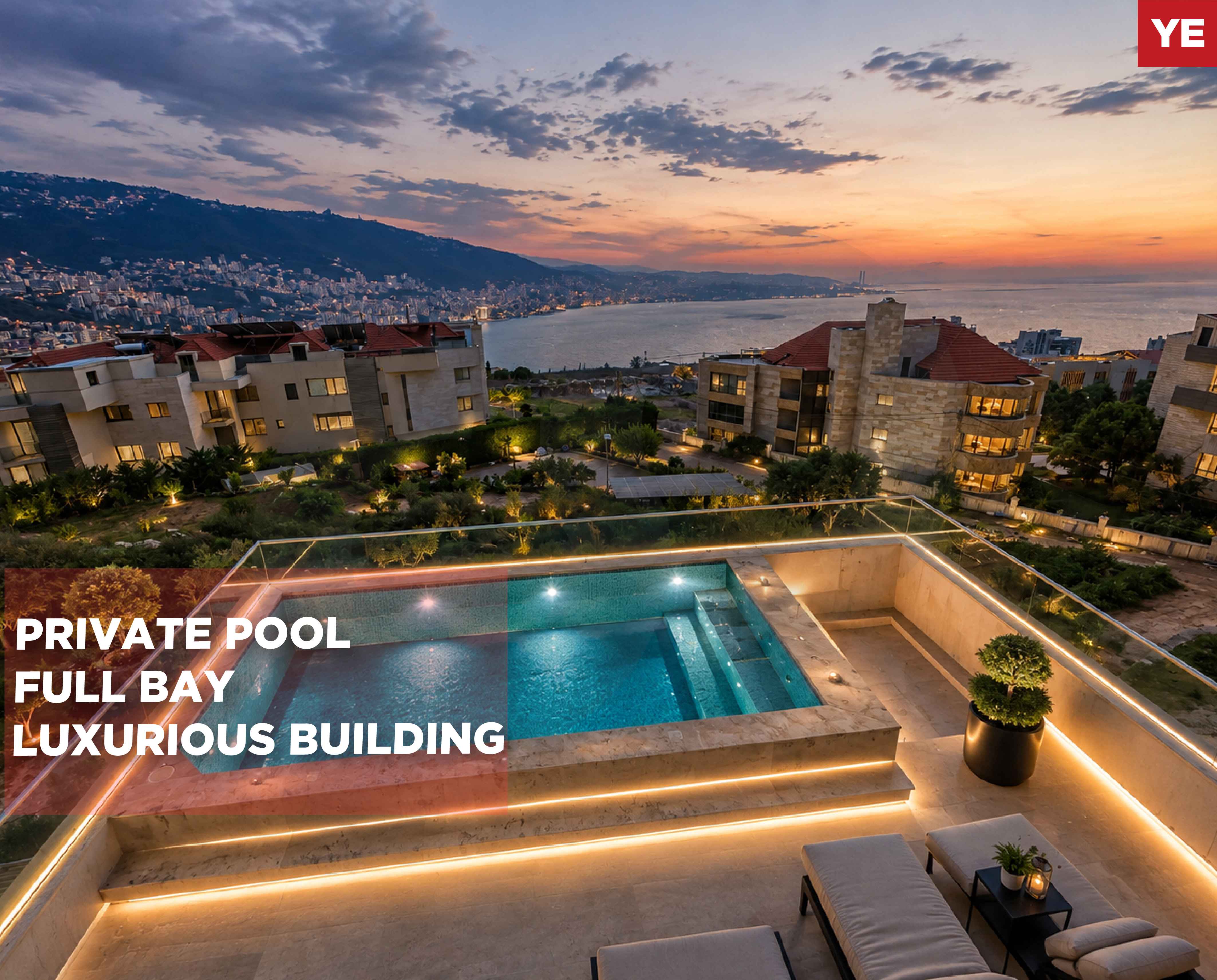 RARE PENTHOUSE/ Private Rooftop Pool/PANORAMIC VIEW/ADMA,KESEROUAN
