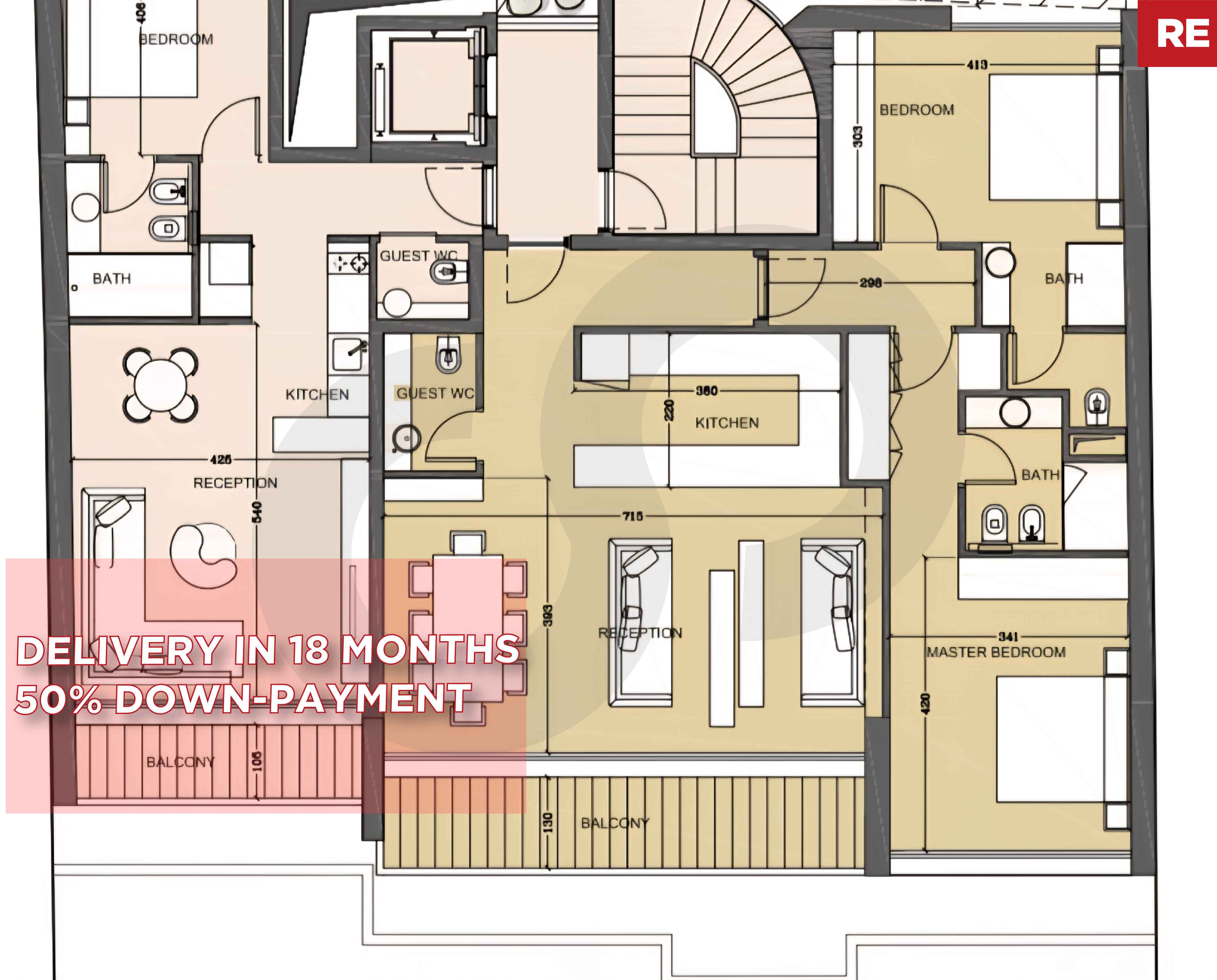 UNDER CONSTRUCTION/50% DOWN PAYMENT/Achrafieh - Carré d’Or — الصورة 2