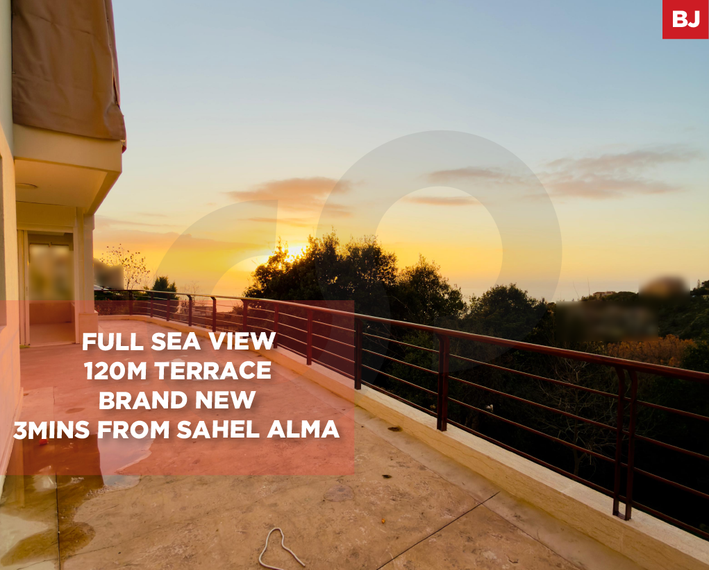 Terrace, sea view, prime area, keserwan, Chnaniir