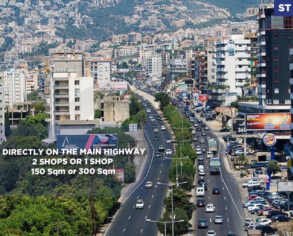 shop of 150 Sqm on jounieh haret sakher’s main highway