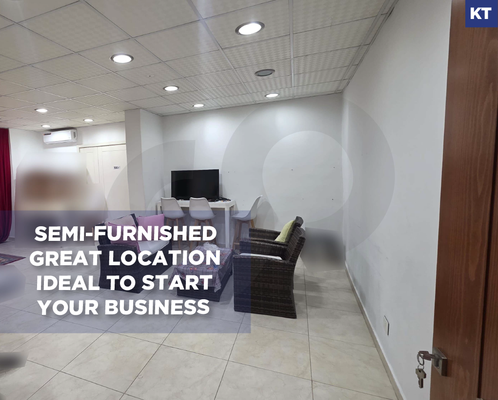SEMI FURNISHED/GREAT LOCATION/IDEAL TO START YOUR BUSINESS/MTAYLEB-METN