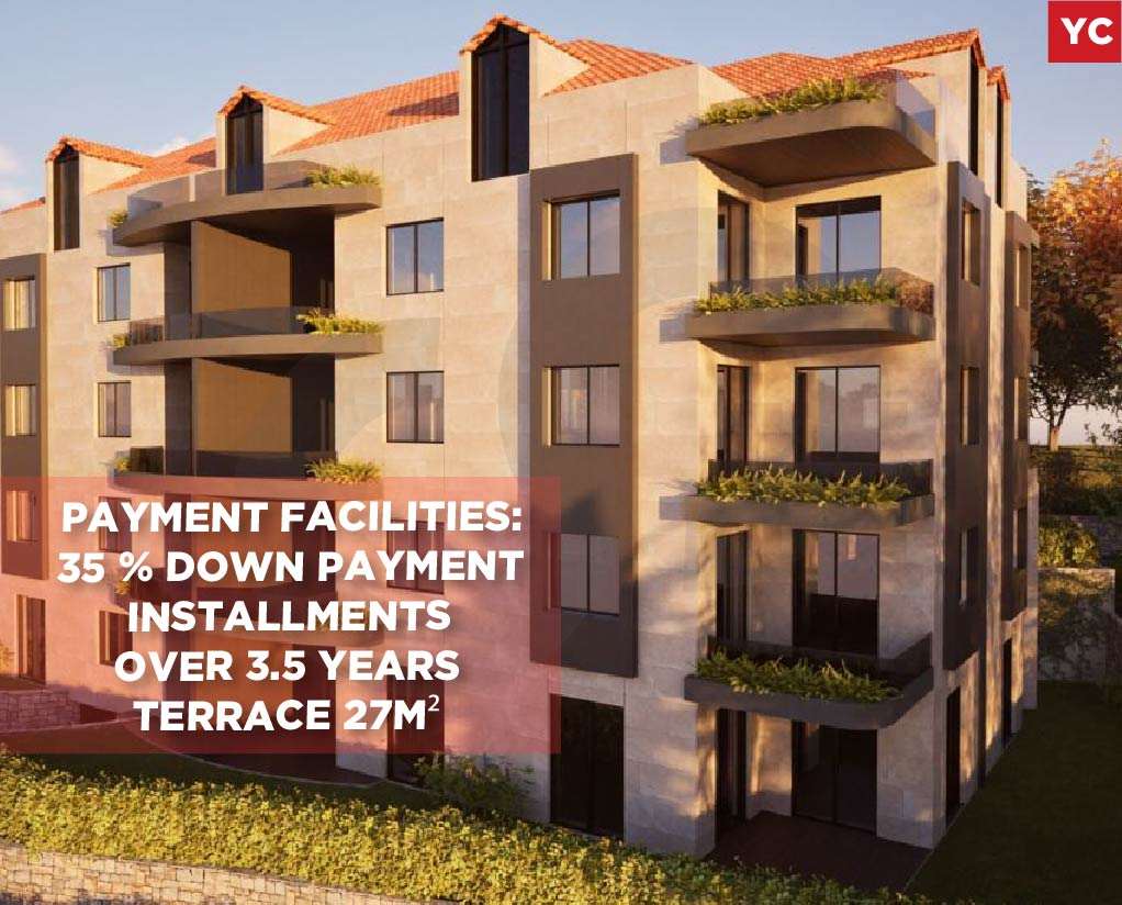 35 % down payment,3.5 years Installments terrace in jbeil Amchit