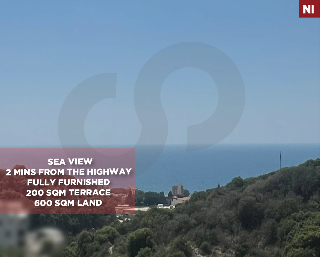 SEA VIEW, FULLY FURNISHED, TERRACE, AAMCHIT-JBEIL