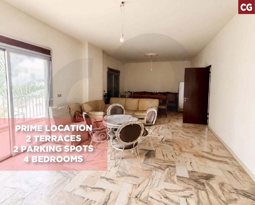 4 Bedrooms apartment with 2 Terraces for Sale in Ain El Remmaneh
