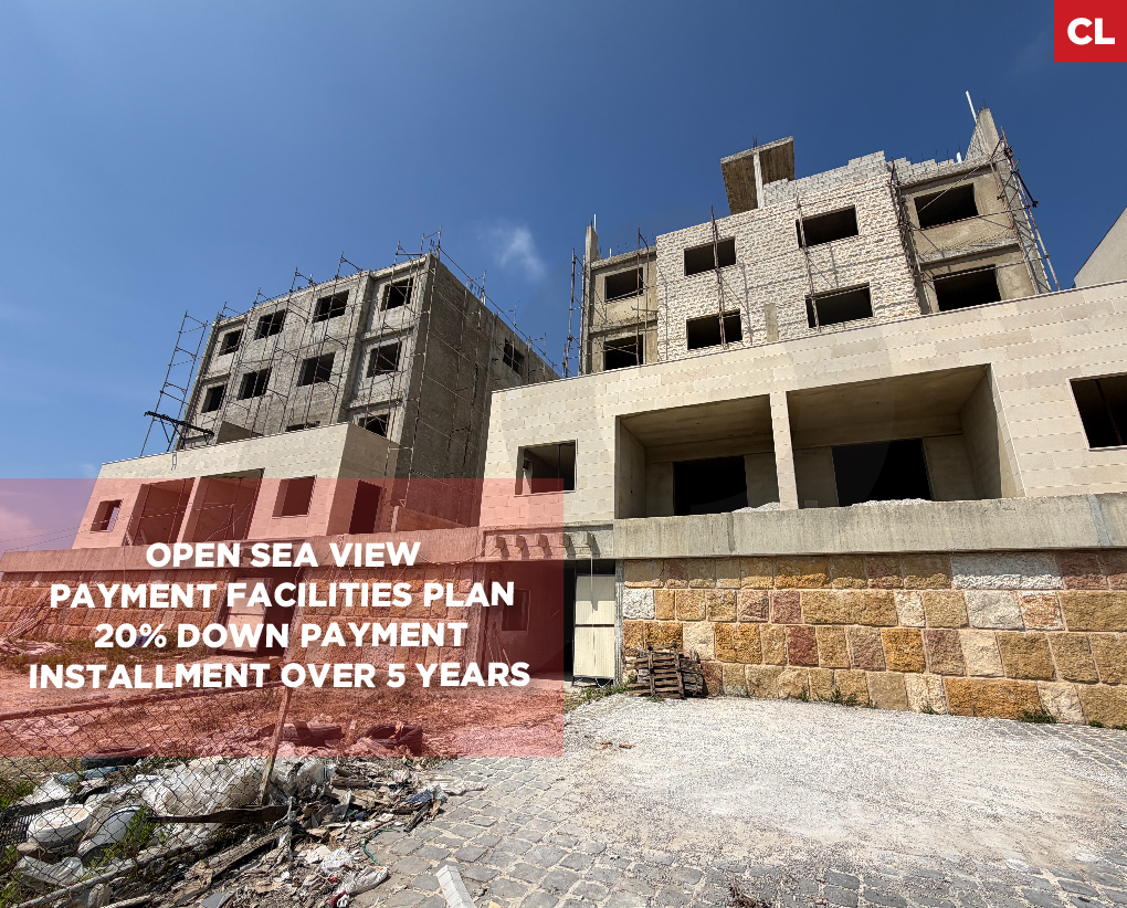 Open sea view/Payment facilities plan/Jbeil/Fidar