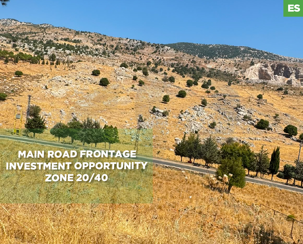 Prime Investment Land/Main Road Frontage/Chouf/Ain Zhalta