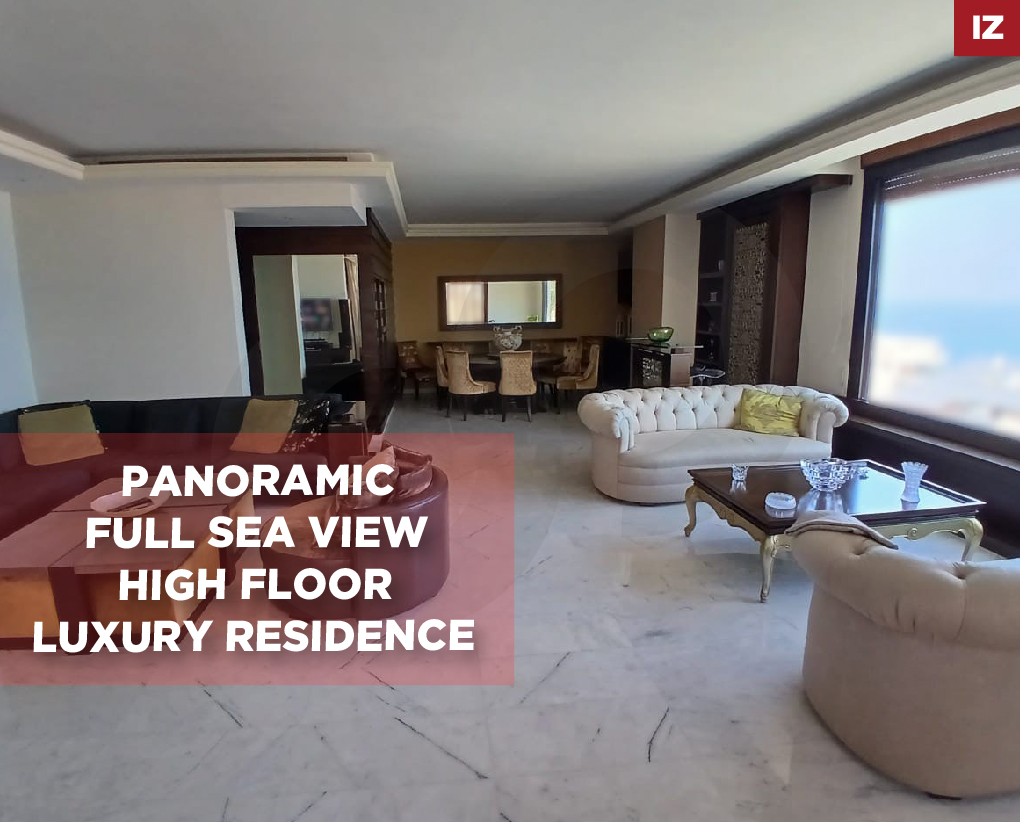 Panoramic Full Sea View/High Floor Luxury Residence/Beirut/Hamra Bliss