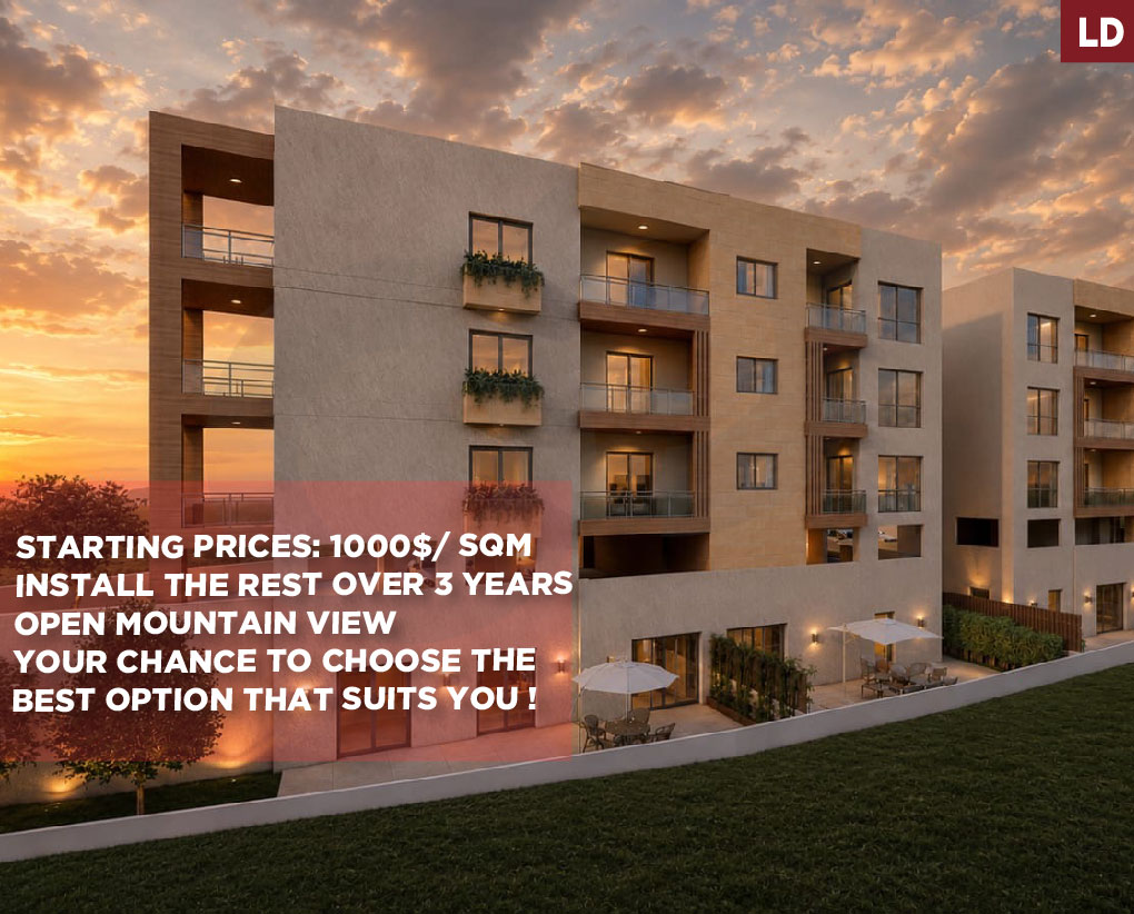 UNDER-CONSTRUCTION/STARTING $1,000 per SQM/30% DOWN-PAYMENT/BASABA ,BAABDA