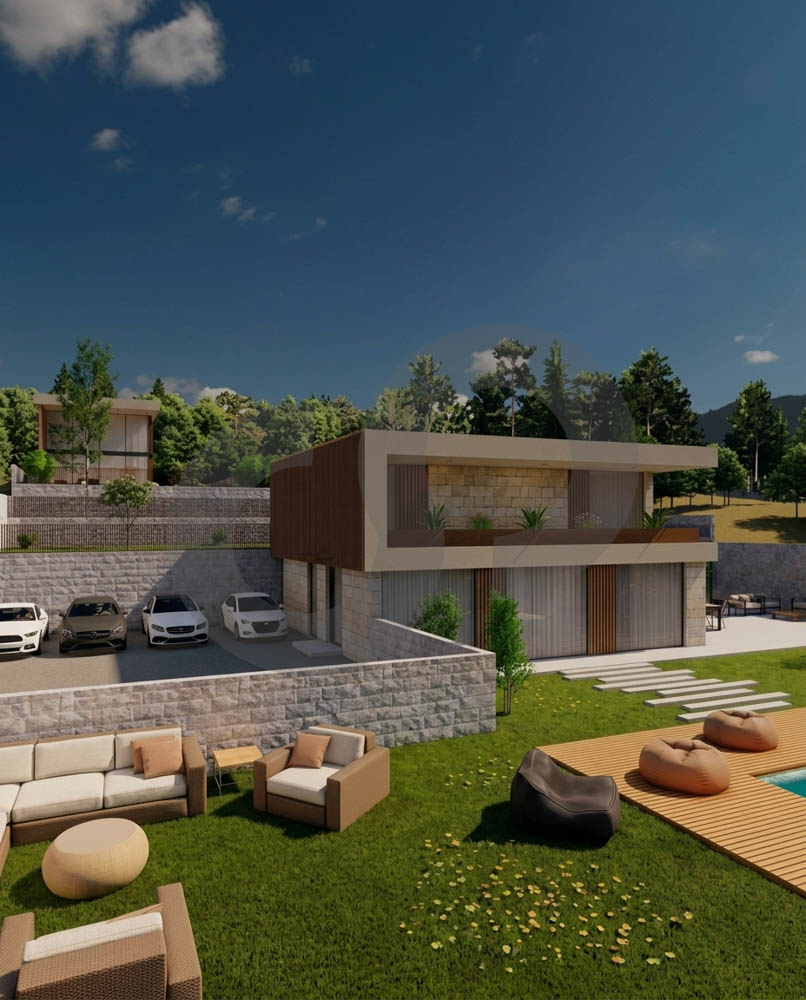 luxury villa/under construction/ pool/spacious terraces/Beiteddine,chouf — الصورة 3