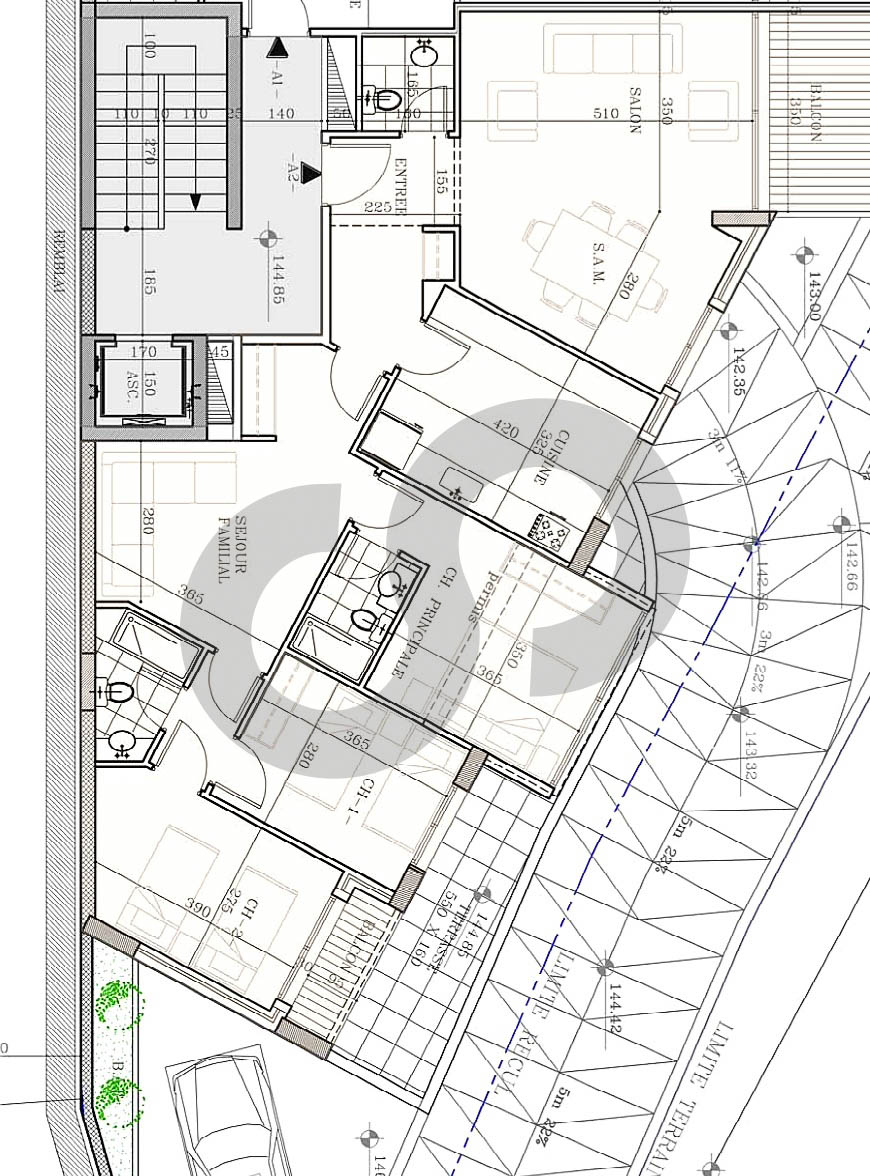 Underground parking, Mountain & sea views, halat — الصورة 2