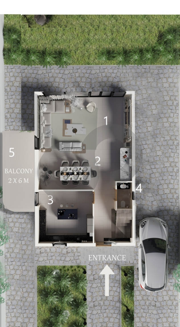 under construction, garden, parking, balconies,Koura — photo 2