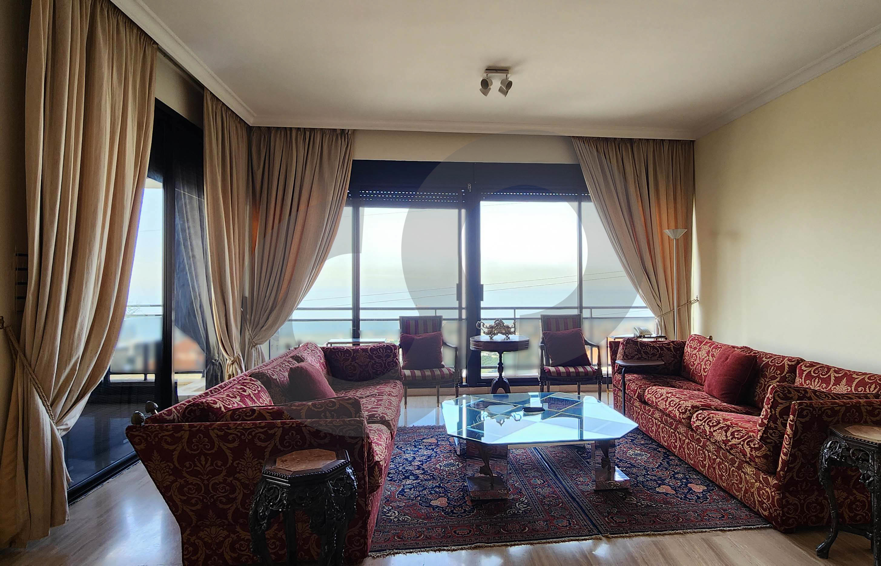 Panoramic sea view, pool, 3 parking, gym, Rabieh — الصورة 2
