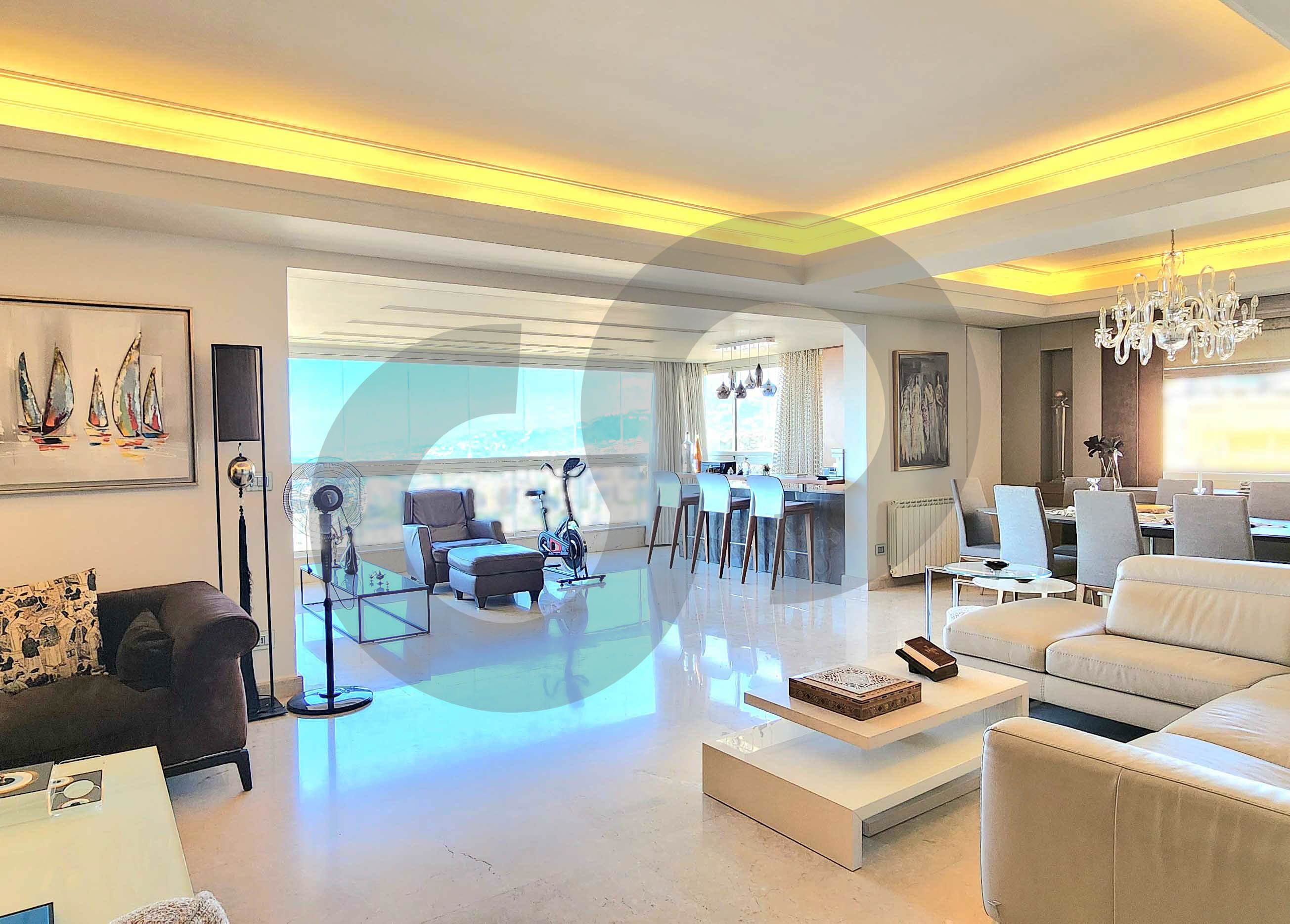 sea view, 3 parking, furnished, Mtayleb — الصورة 2