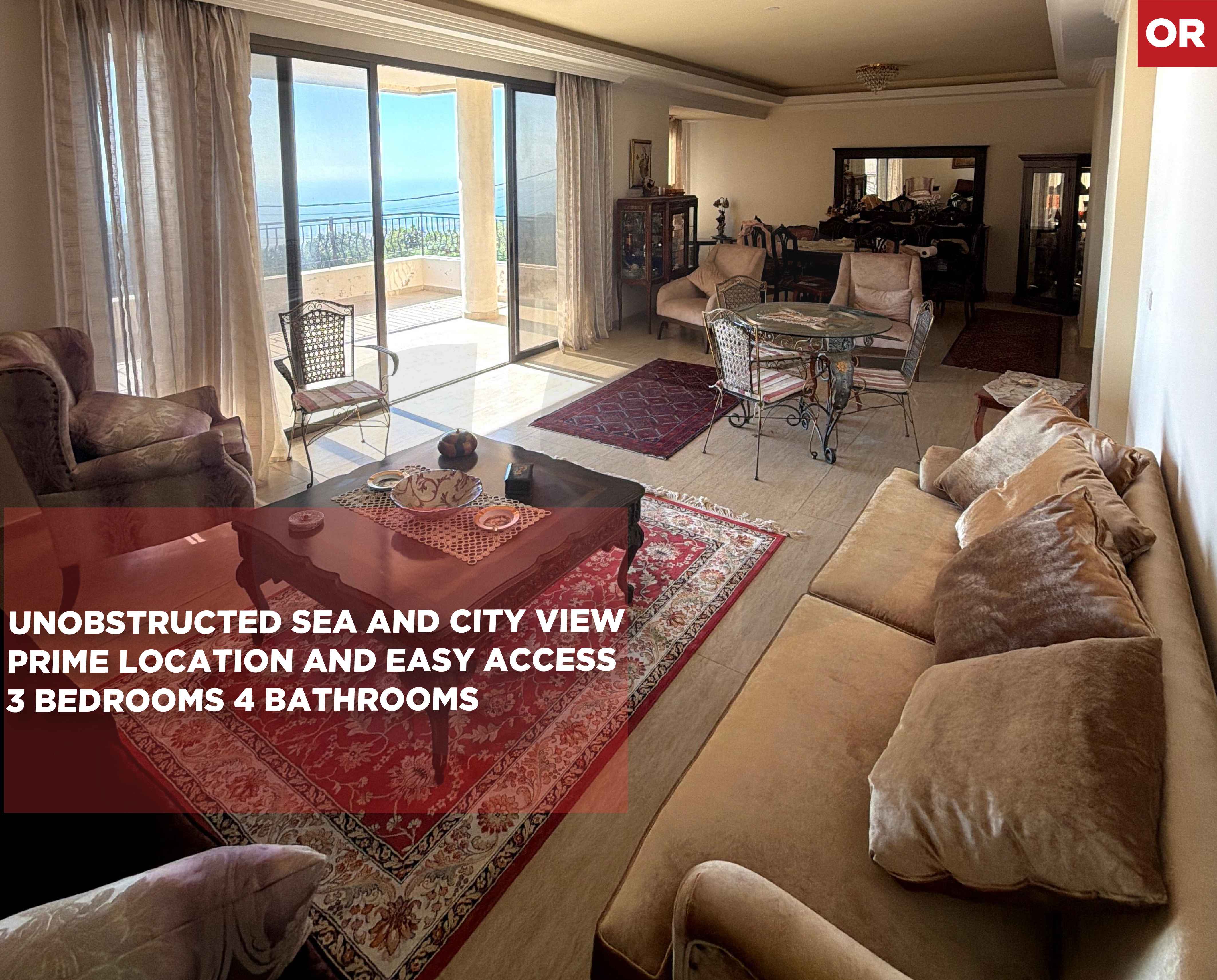 Easy access/Unobstructed sea and city view/ deir Qoubel,ALEY