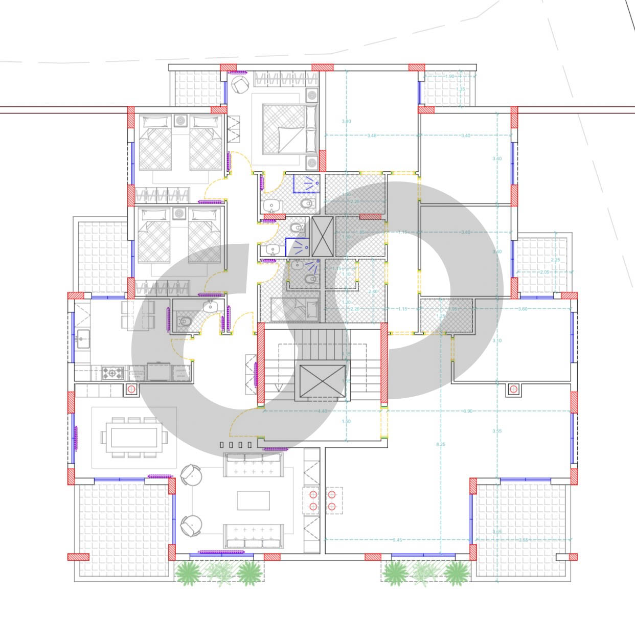 under construction, Garden, chimney, parking, Ehden — الصورة 3